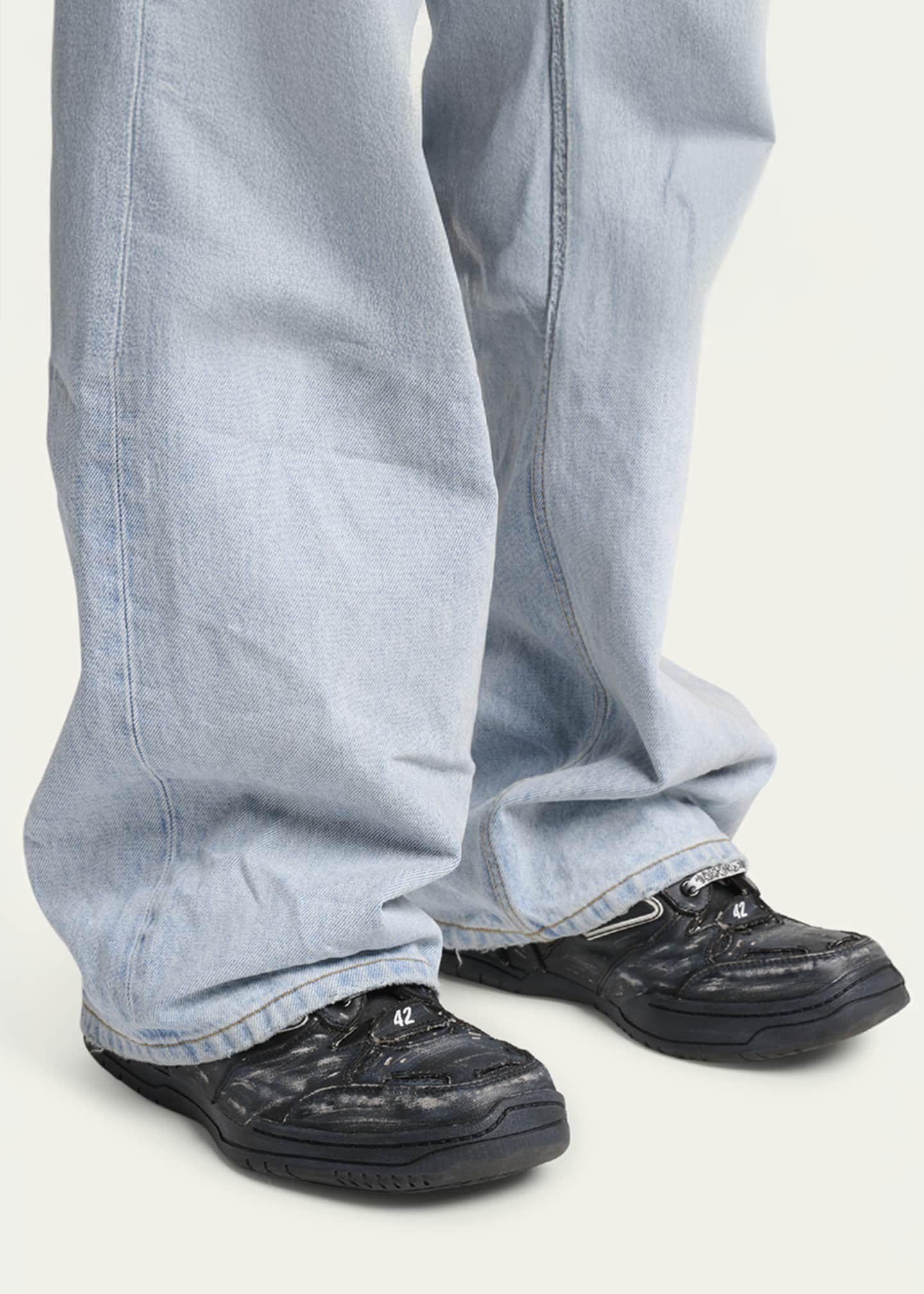 Men's Hamptons Calfskin Low-Top Sneakers