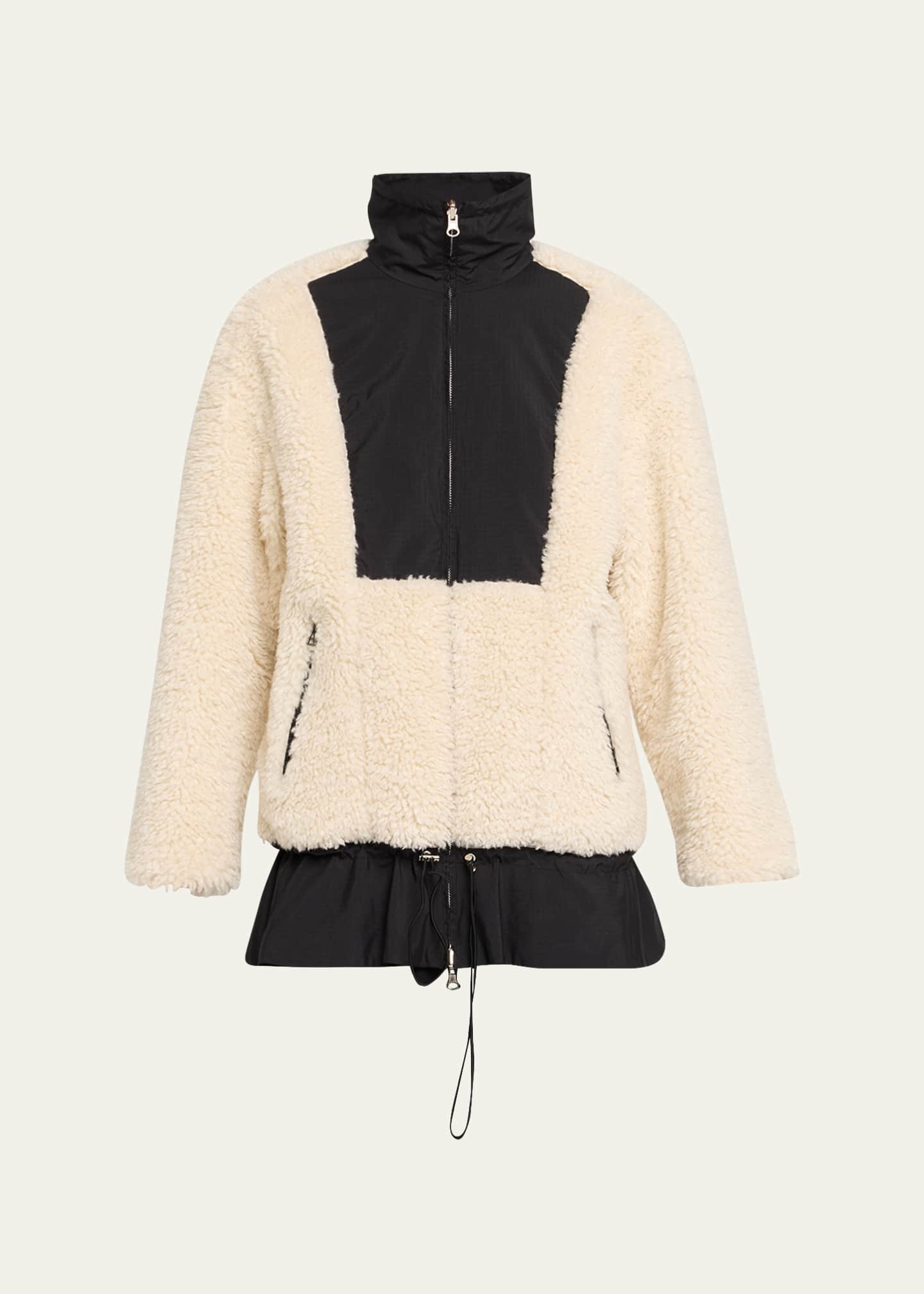 3.1 Phillip Lim Flounce-Hem Sherpa Jacket - Bergdorf Goodman