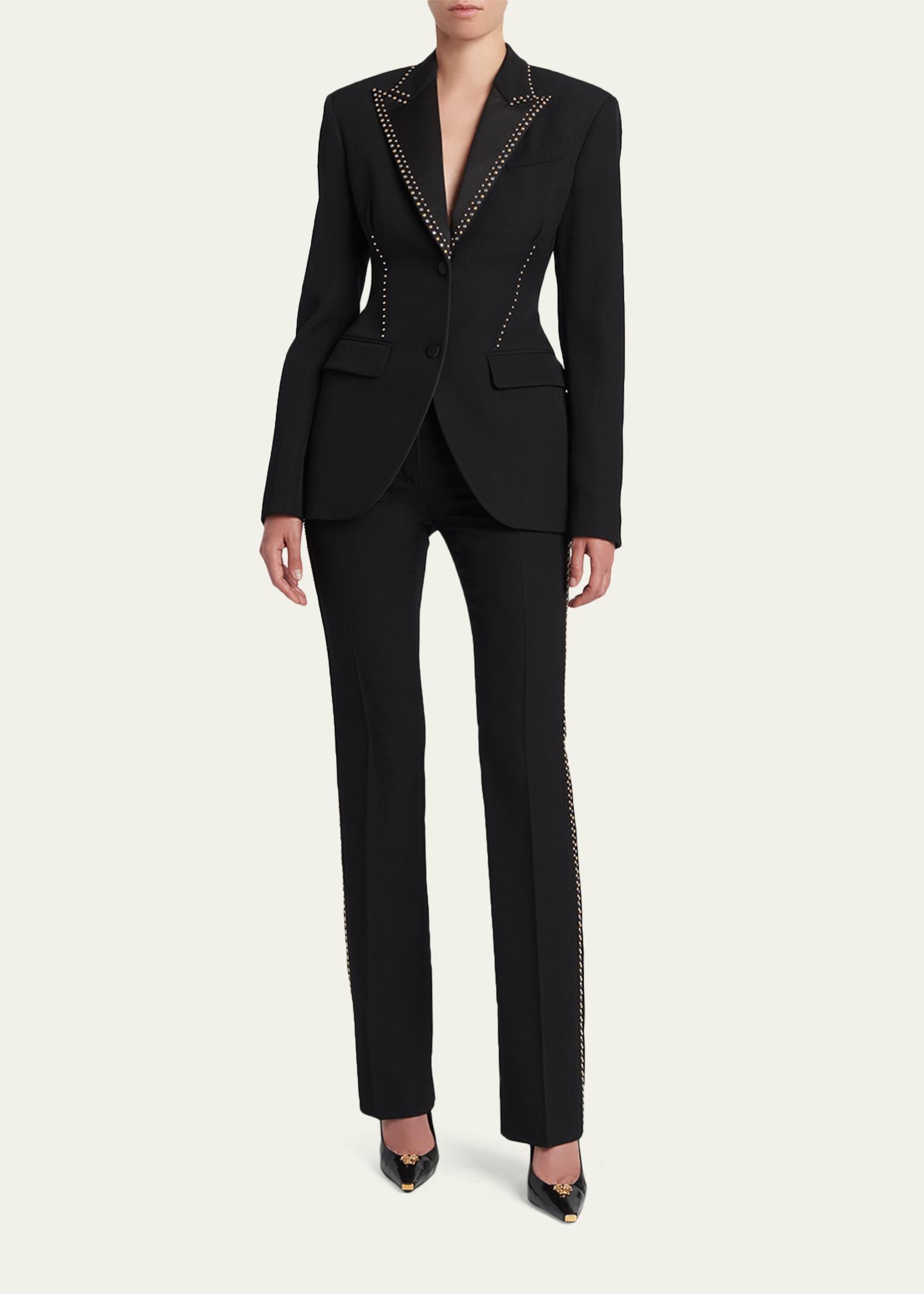 Versace Studded Single-Breasted Jacket - Bergdorf Goodman
