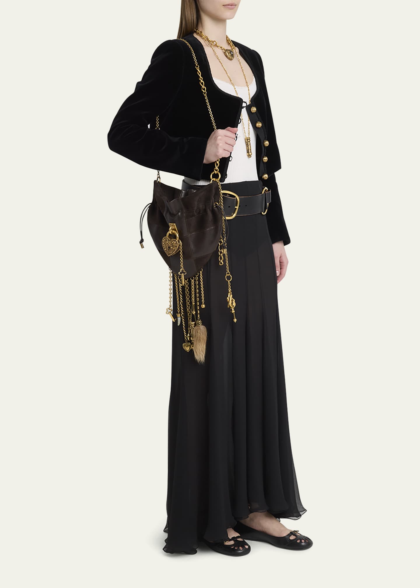 Chateau Treasures Crossbody Bag in Patchwork Leather