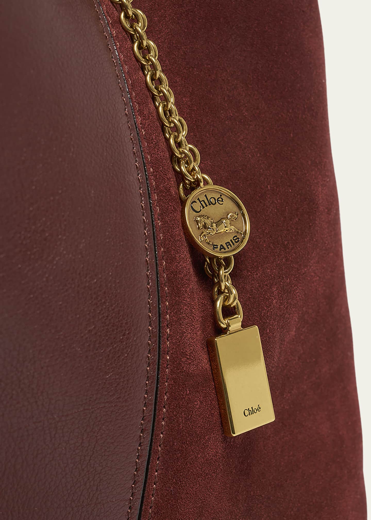 LARGE CHLOÉ SPIN TOTE BAG IN GRAINED LEATHER main image 0