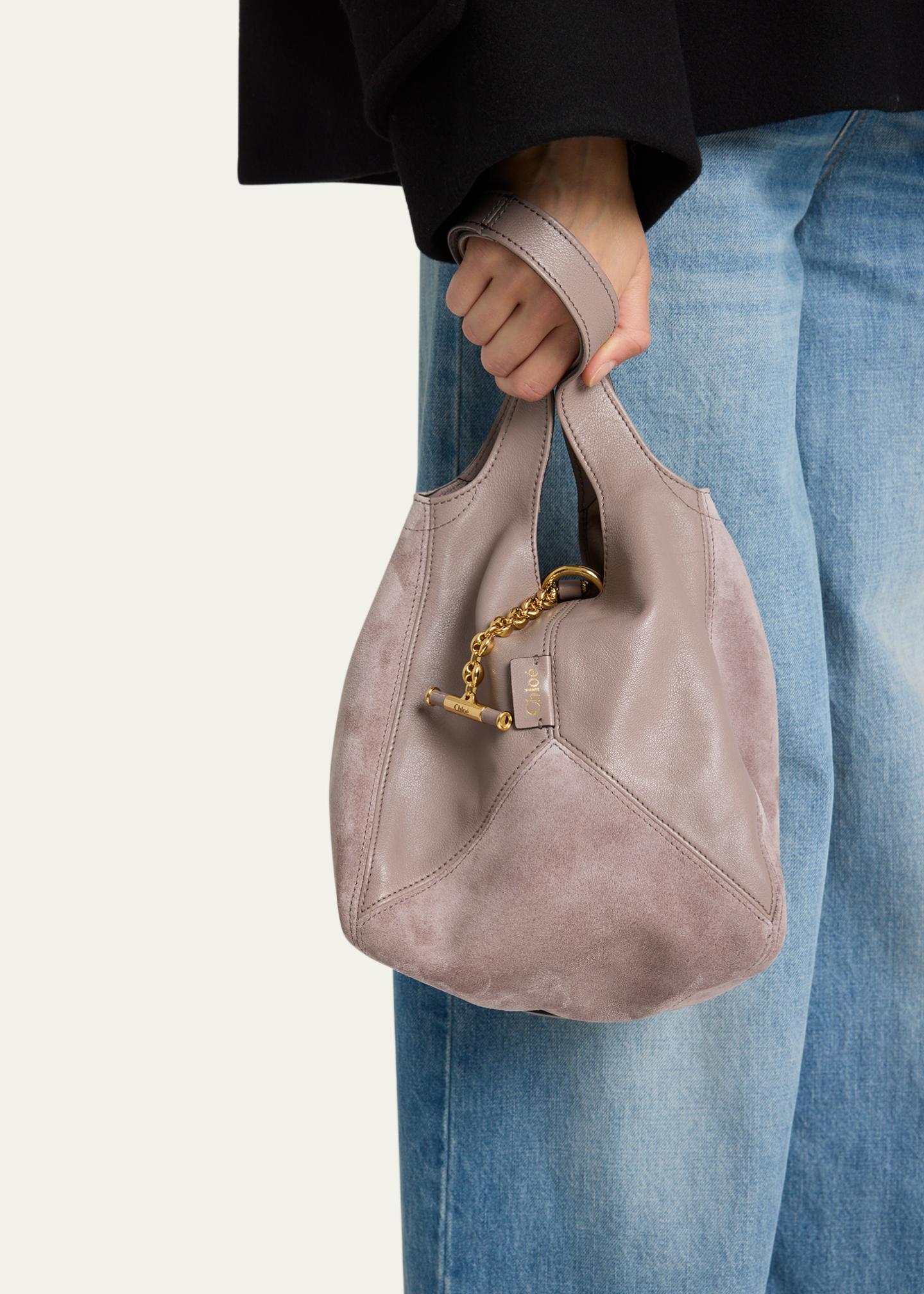 Chloe Balloon Patchwork Leather & Suede Tote Bag - Bergdorf Goodman