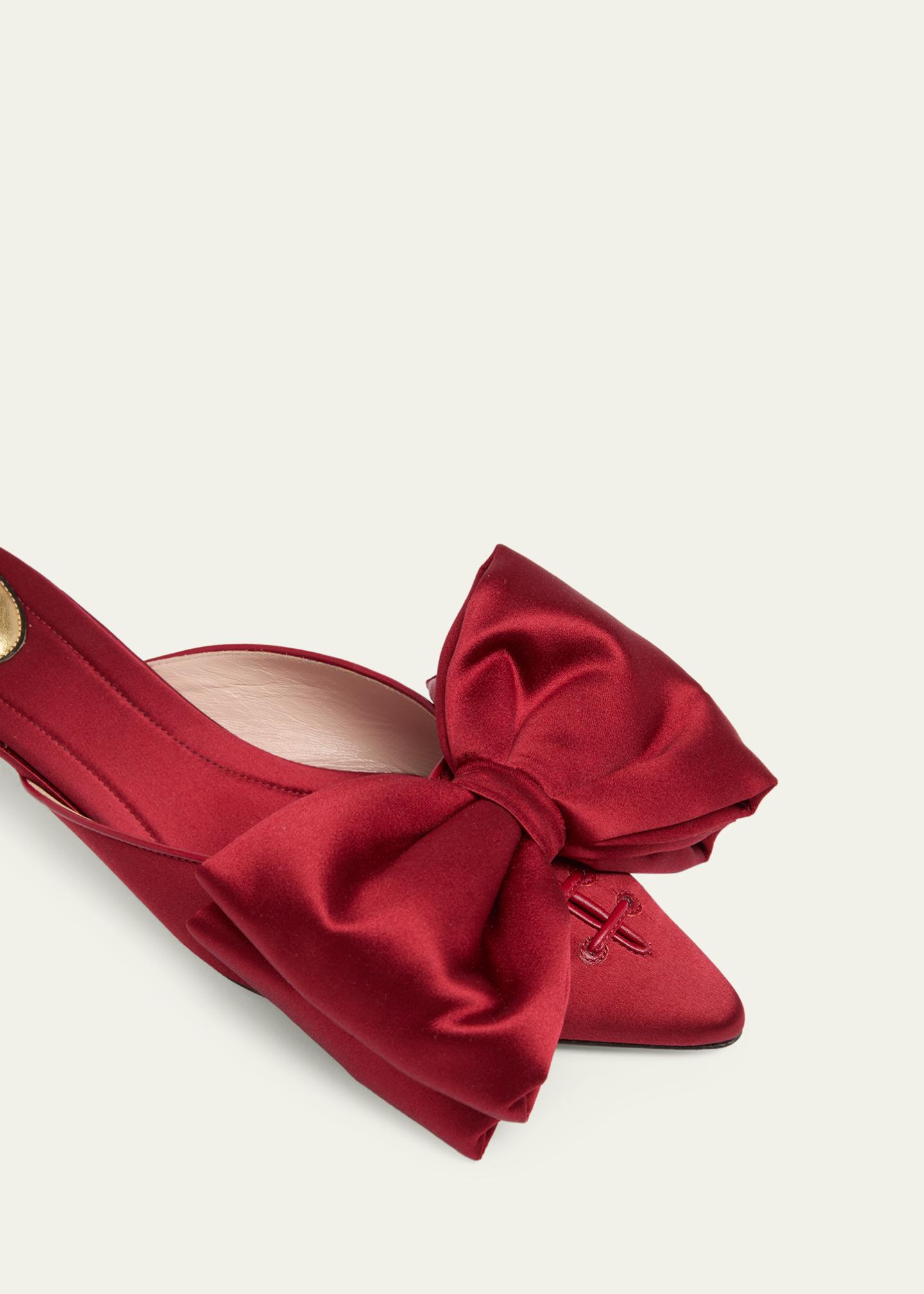 Valentino Garavani Bright Red Leather Headband with Gold Accent Valentino Garavani 90mm VLogo Anne Metallic Leather Block  main image 3