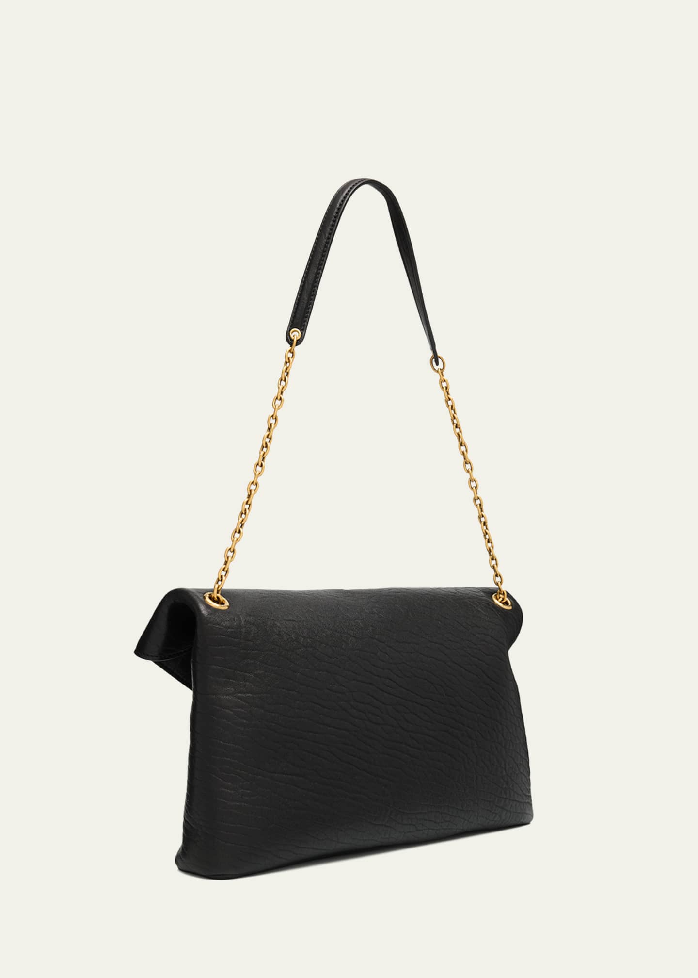 YSL Envelope Flap Shoulder Bag in Leather