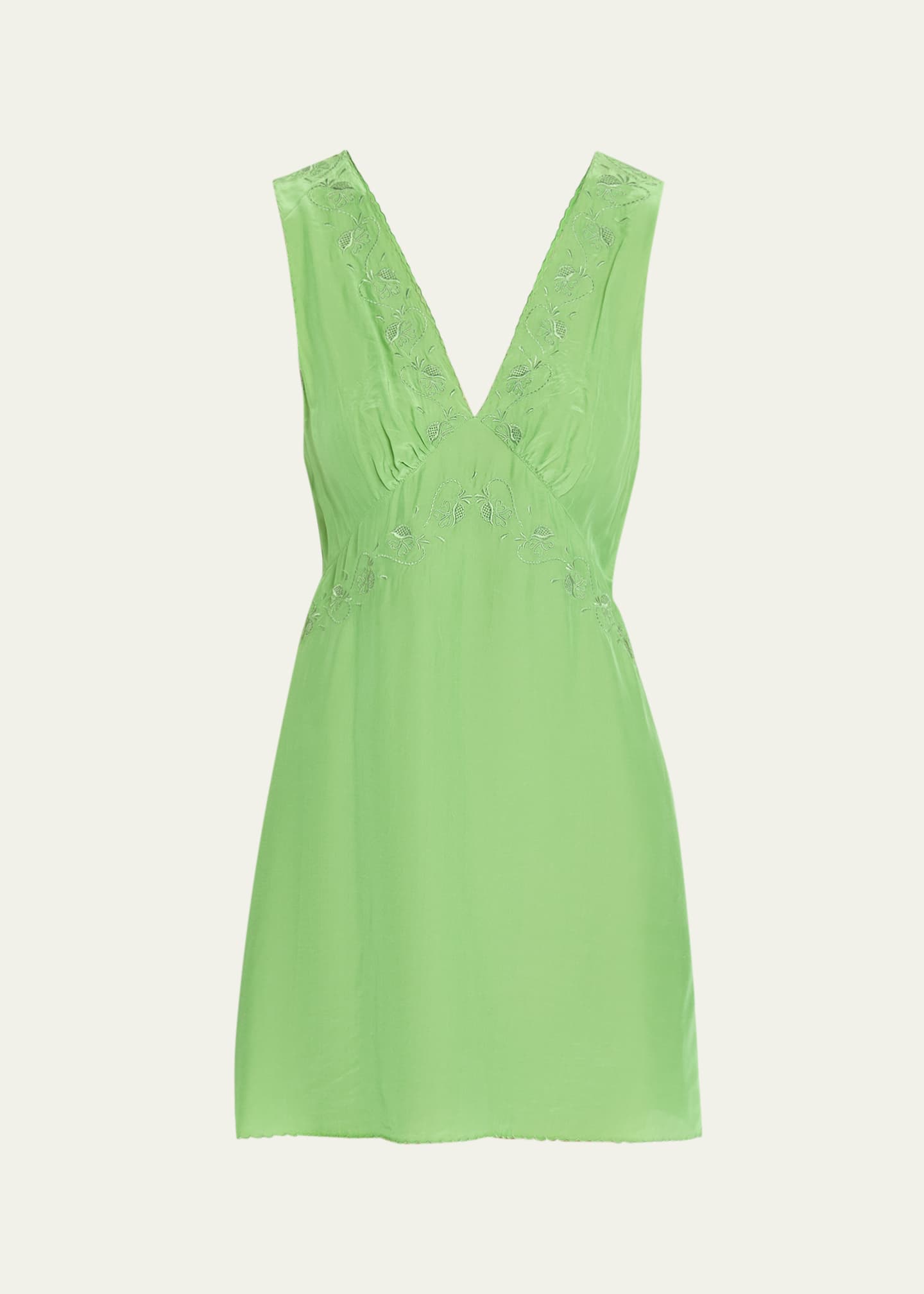 Ciao Lucia Castelo Jade Embroidered Dress Xs