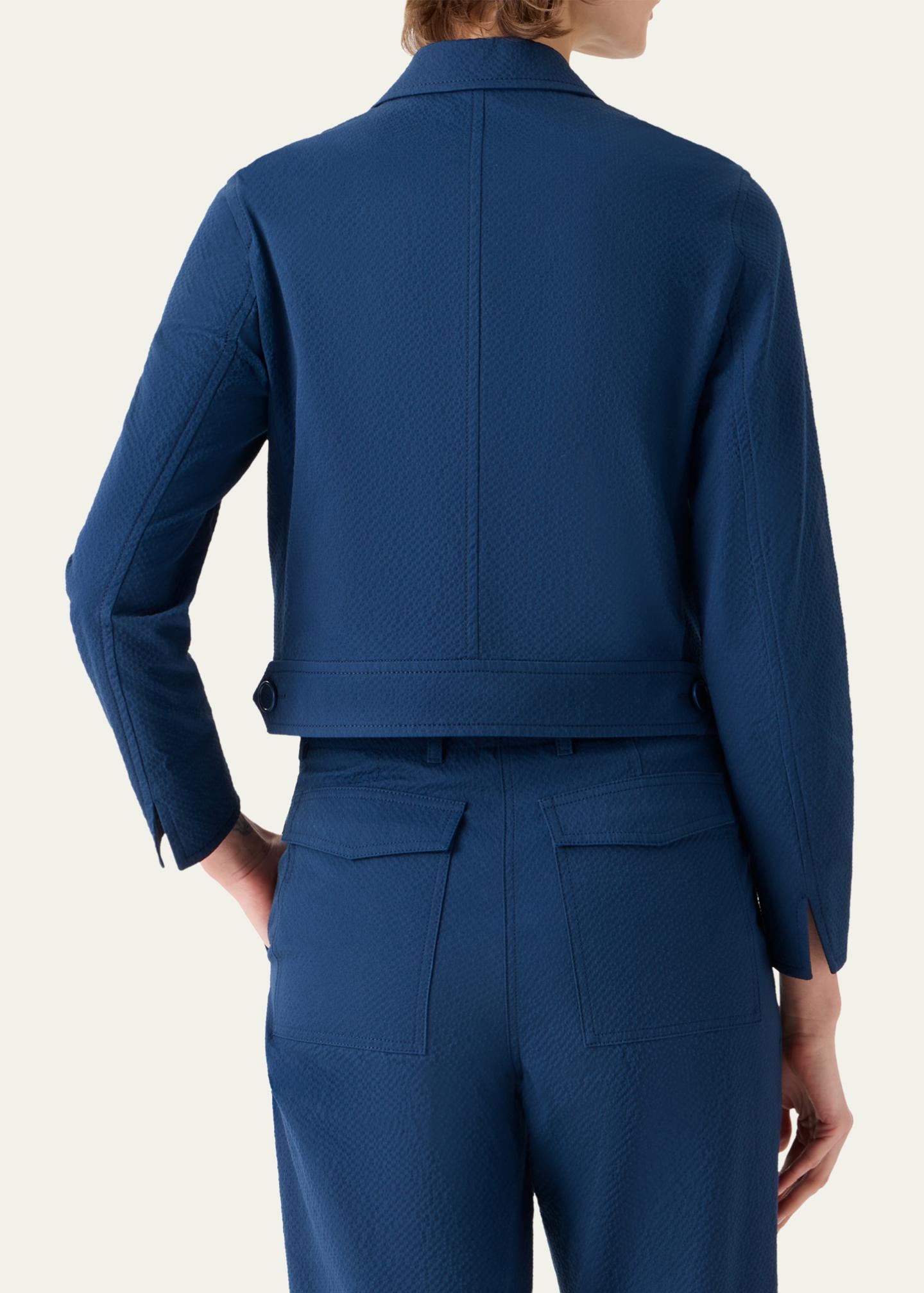 Akris punto Cotton Seersucker Jacket - Bergdorf Goodman