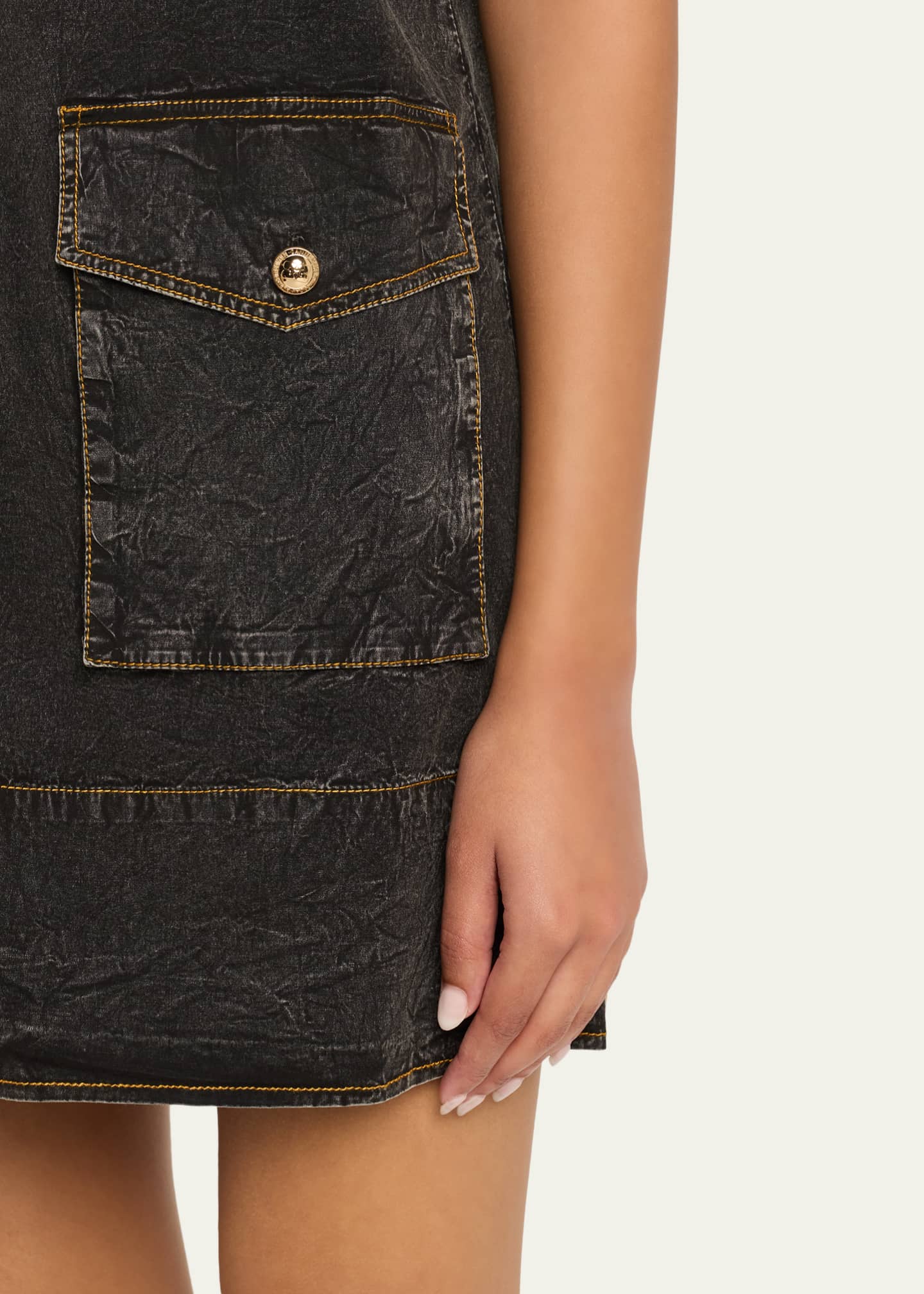 Ganni Mini Washed Denim T-Shirt Dress - Bergdorf Goodman