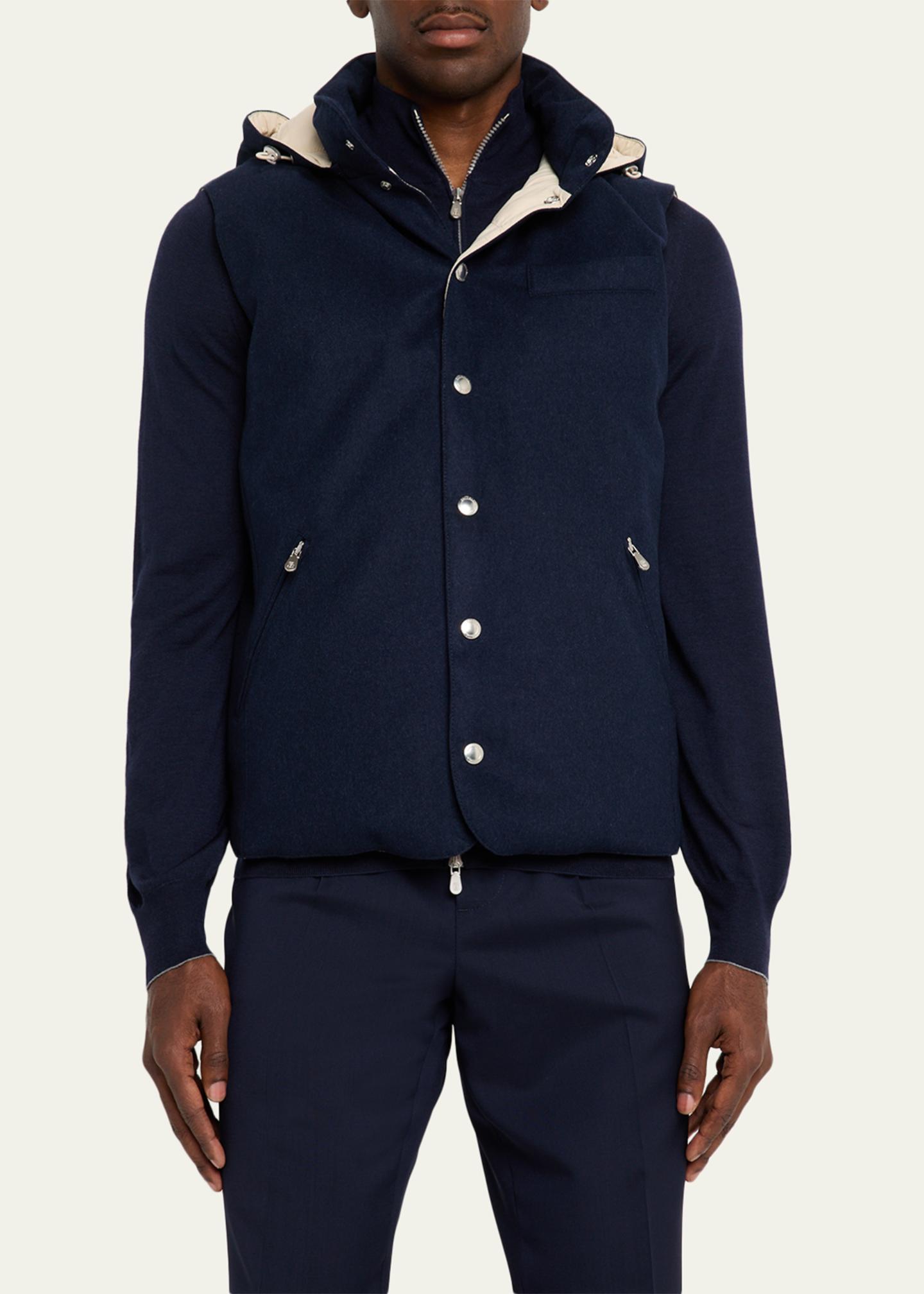 Brunello Cucinelli Men's Wool Flannel Vest - Bergdorf Goodman