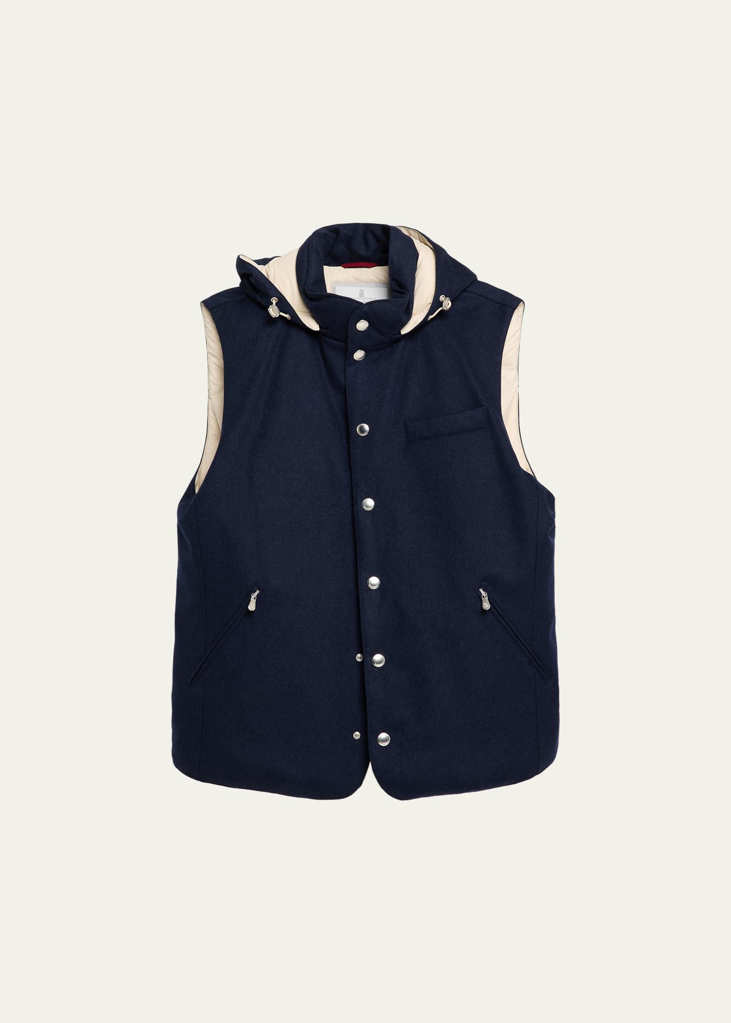 Brunello Cucinelli Men's Wool Flannel Vest - Bergdorf Goodman