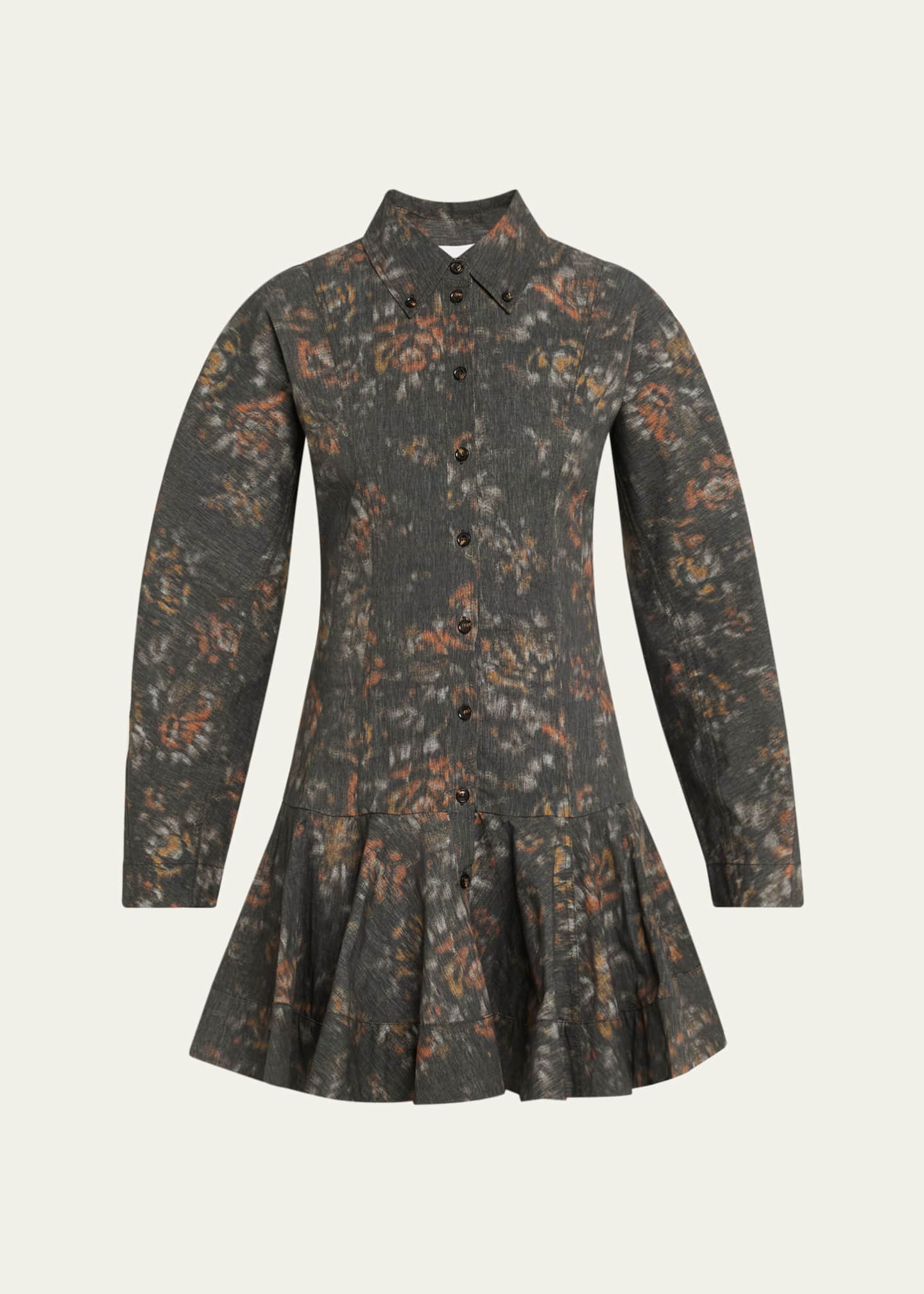 Ganni Phantom Floral Dress