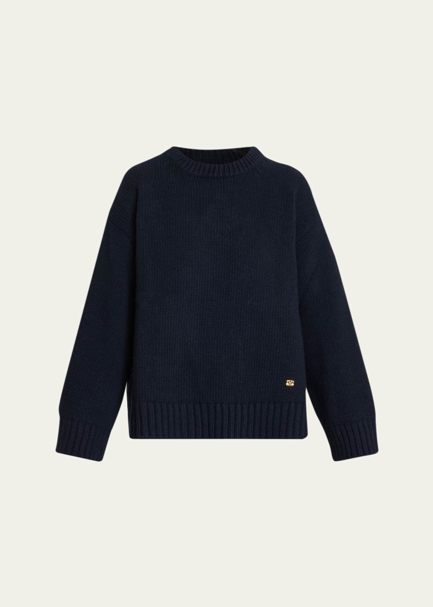 Ganni Chunky Mixed-Wool Sweater - Bergdorf Goodman
