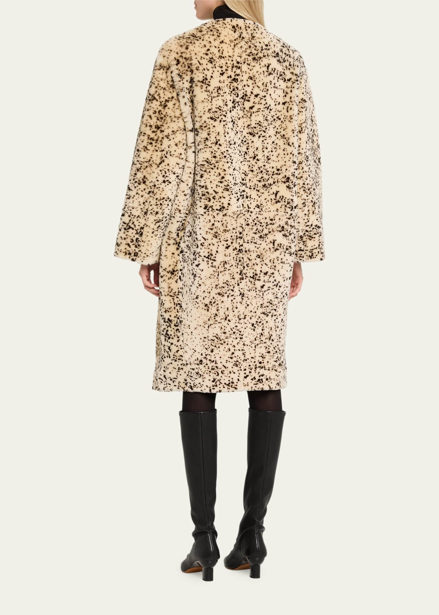Toteme Spotted Lamb Shearling Double-Breasted Coat - Bergdorf Goodman