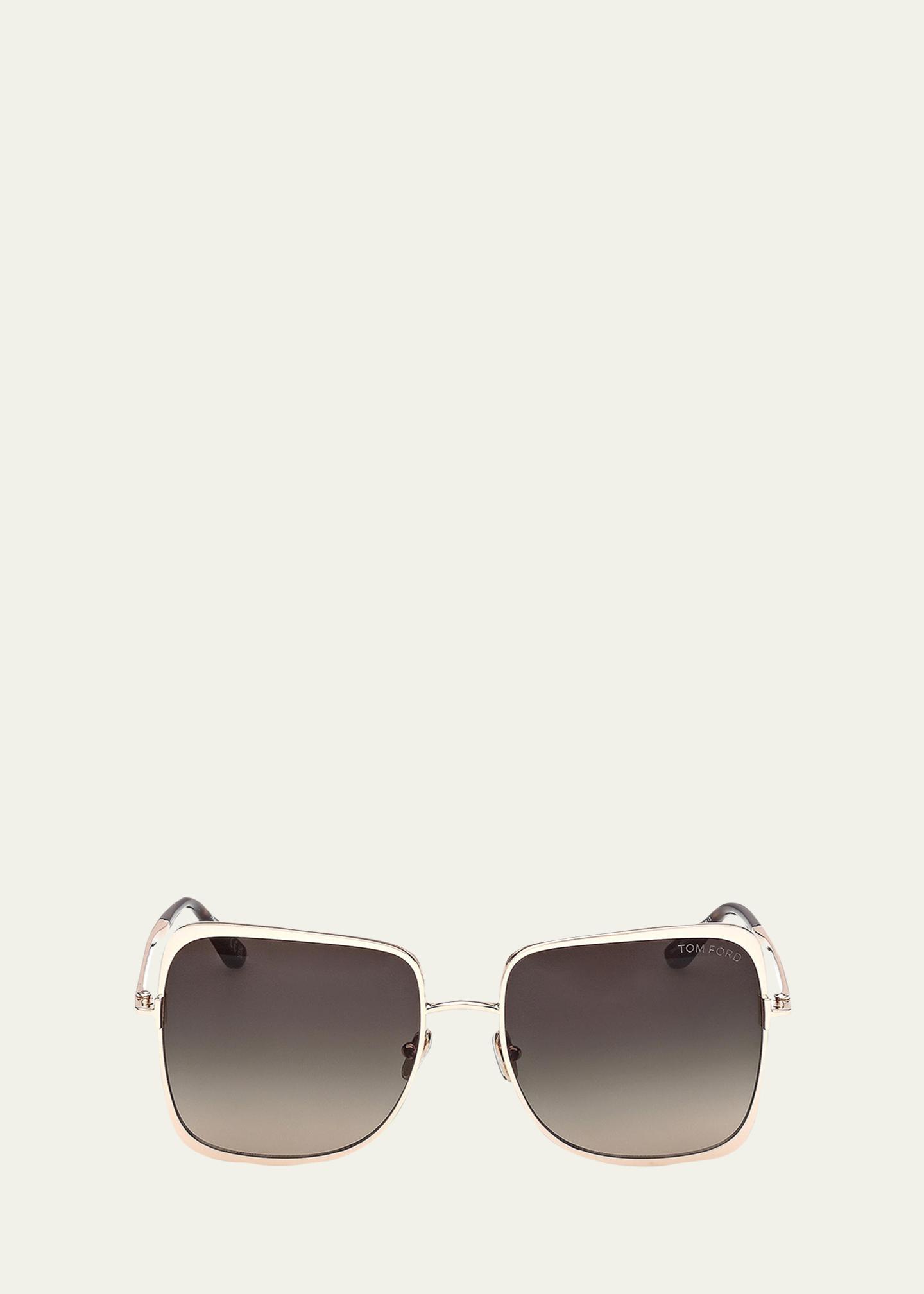Tom Ford 52MM Square Sunglasses TOM FORD Chloe 52mm Metal Square Sunglasses | Neiman Marcus main image 4