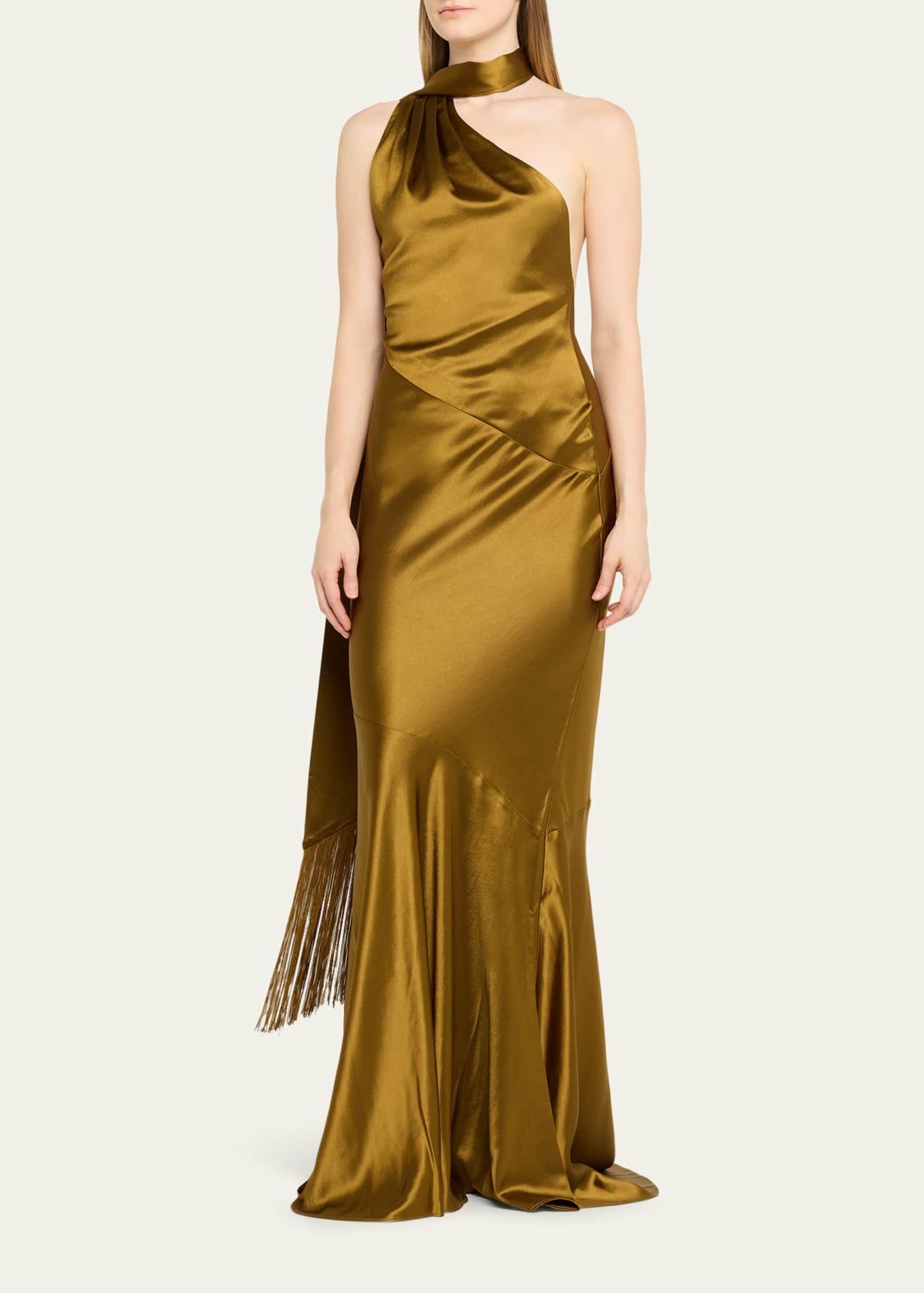 slim fit dress slacks Darker Wavs Womens Foil Deep Plunging Mini Dress And Scarf main image 0