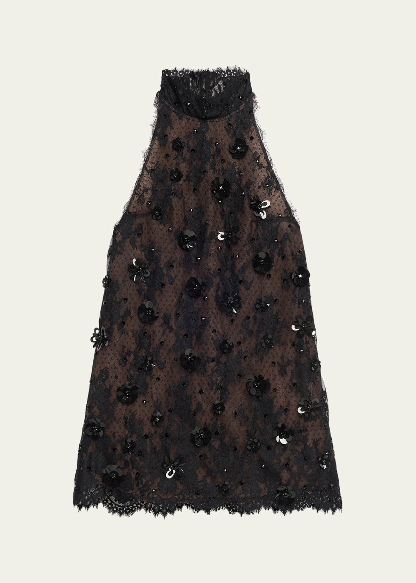 priscilla presley black dress Carmine Embellished Dress  Retrofete