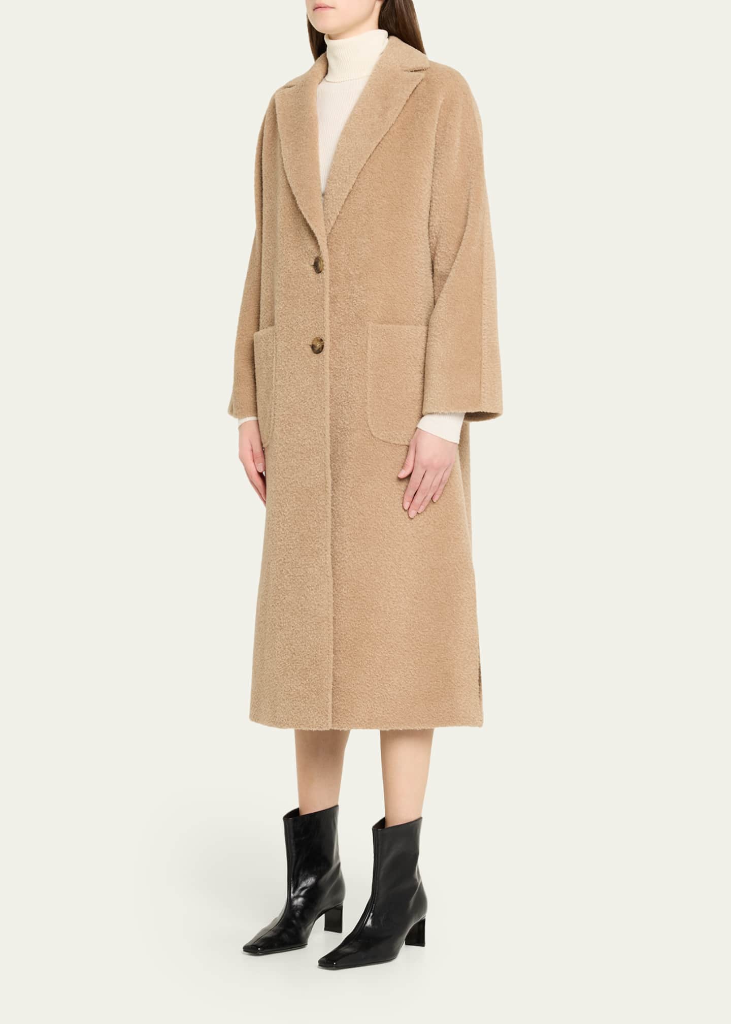 Cinzia Rocca Long Notch Collar Coat - Bergdorf Goodman