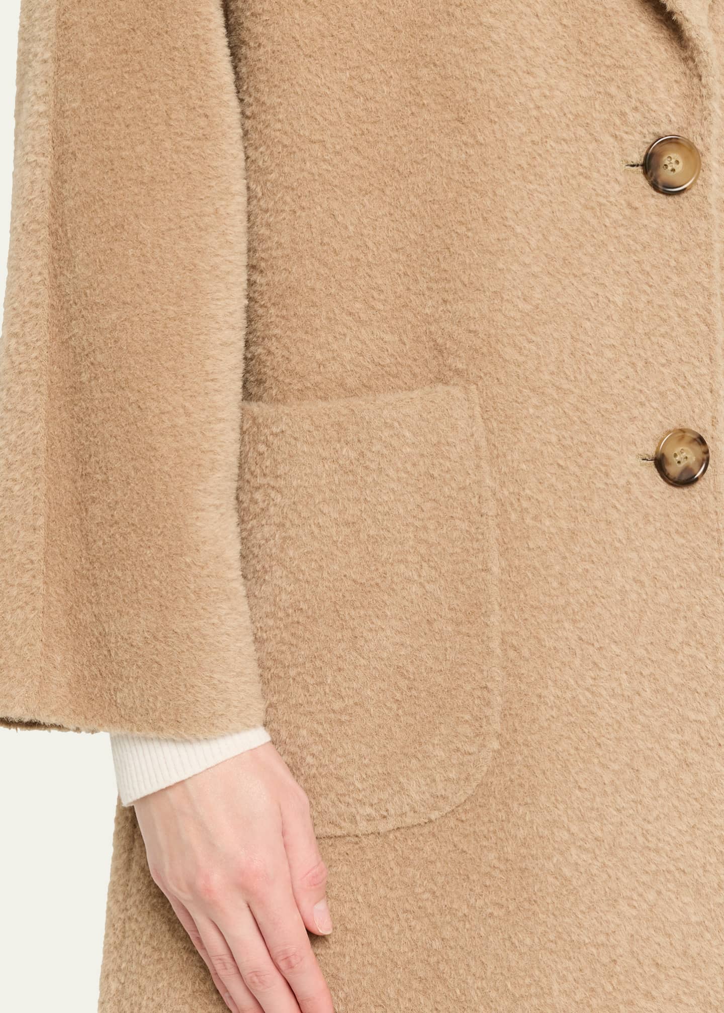 Cinzia Rocca Long Notch Collar Coat - Bergdorf Goodman