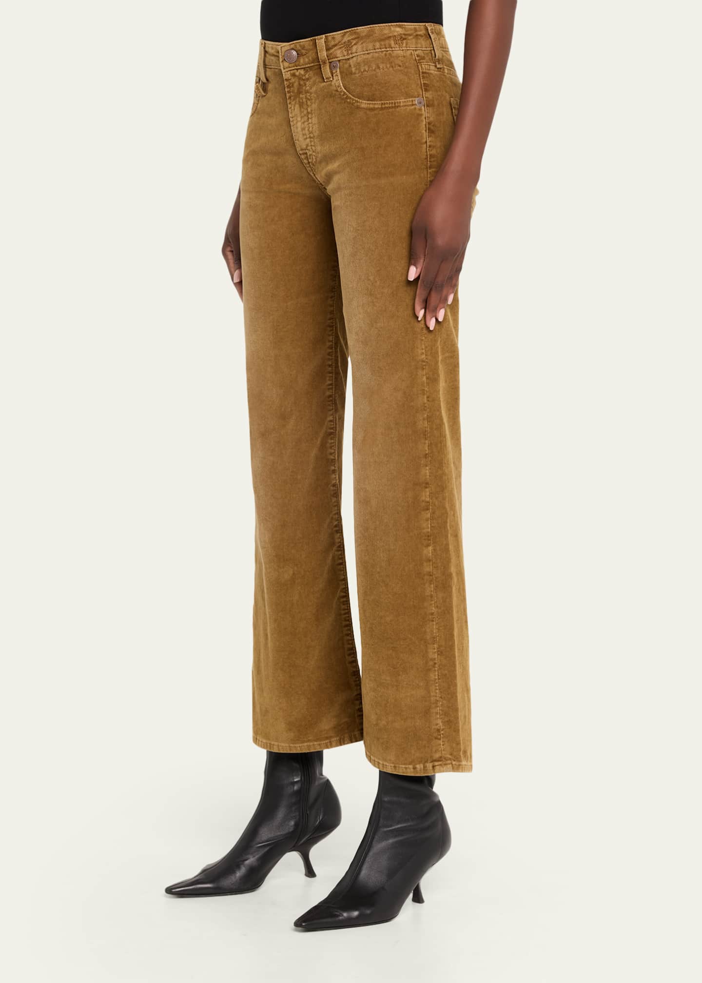 Joan Kick-Flare Corduroy Ankle Jeans