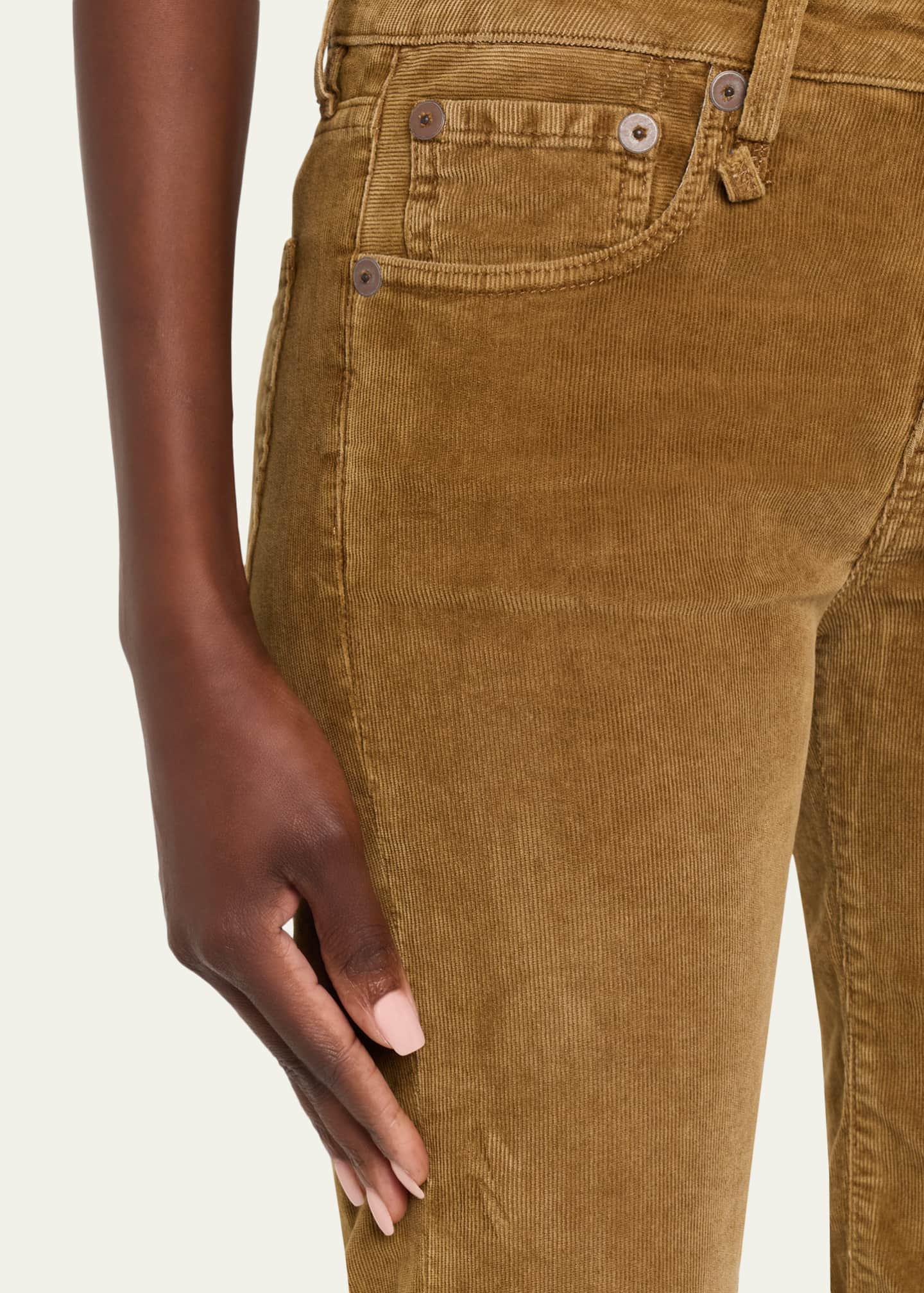 Joan Kick-Flare Corduroy Ankle Jeans