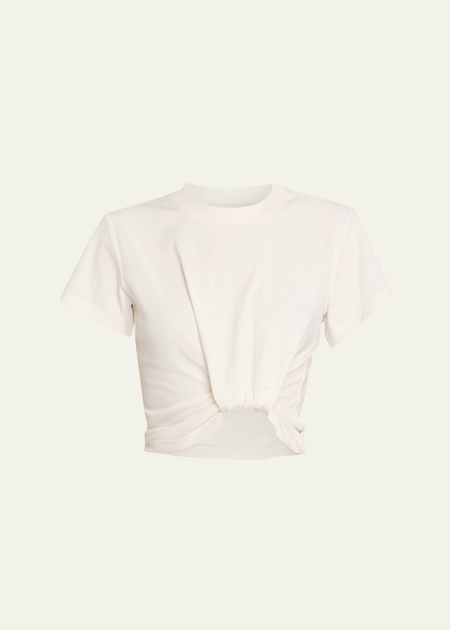 Courtney Zheng Elara Tuck Cropped Tee - Bergdorf Goodman