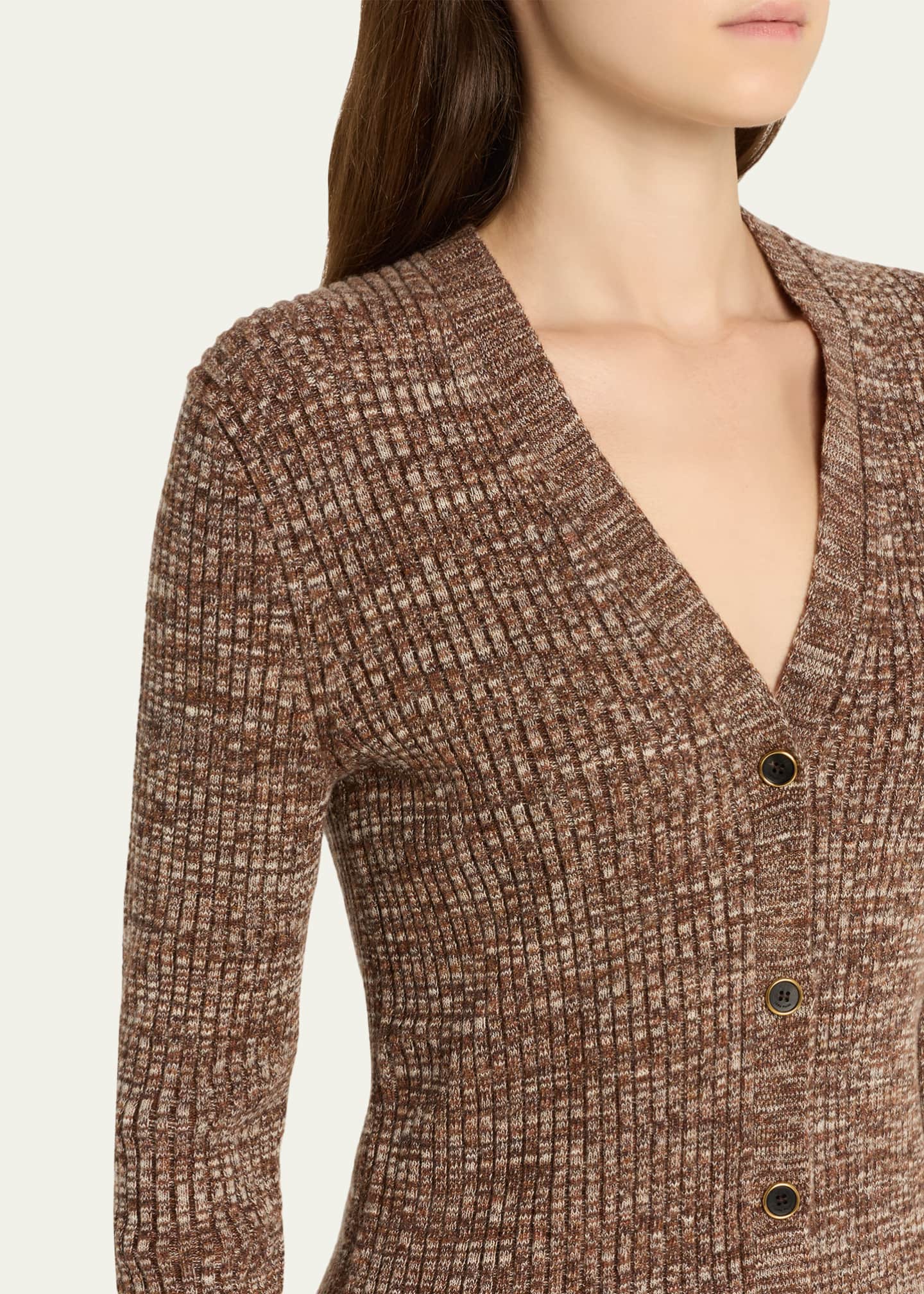 Loro Piana Banff V-Neck Cashmere Rib Cardigan - Bergdorf Goodman