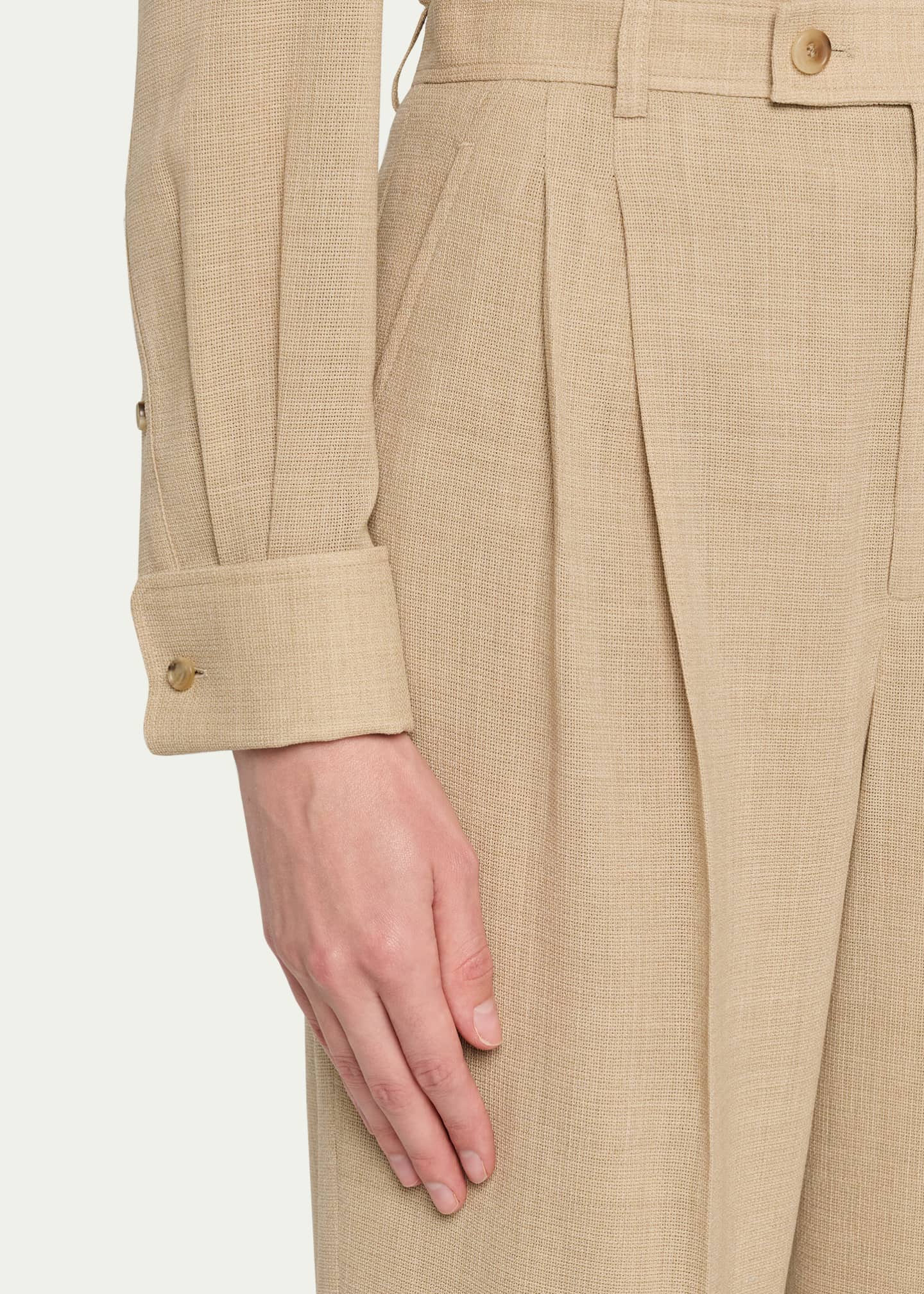 Loro Piana Joris Virgin Wool Trousers - Bergdorf Goodman