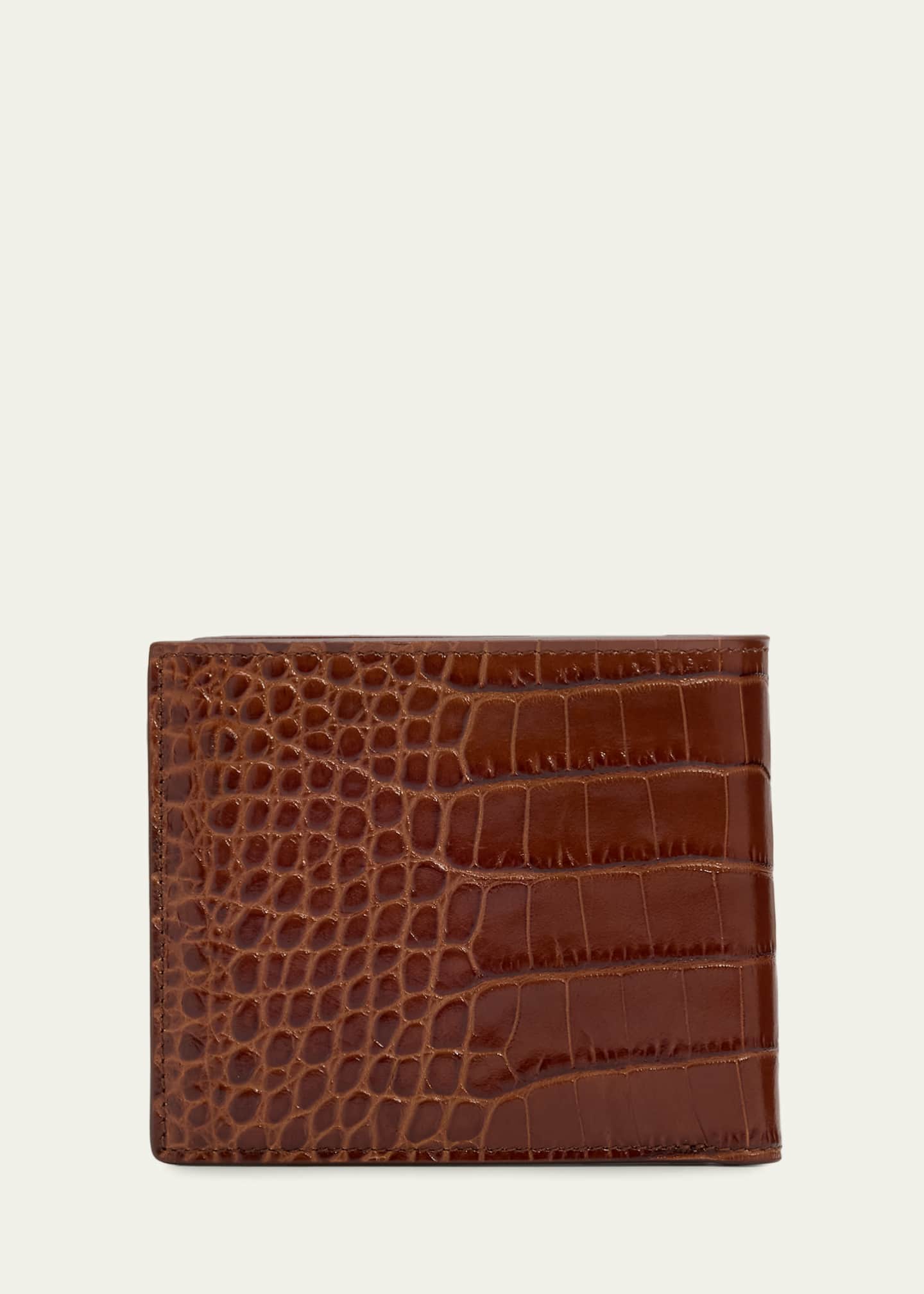TOM FORD Men's Exotic Line Croc-Effect Bifold Wallet - Bergdorf