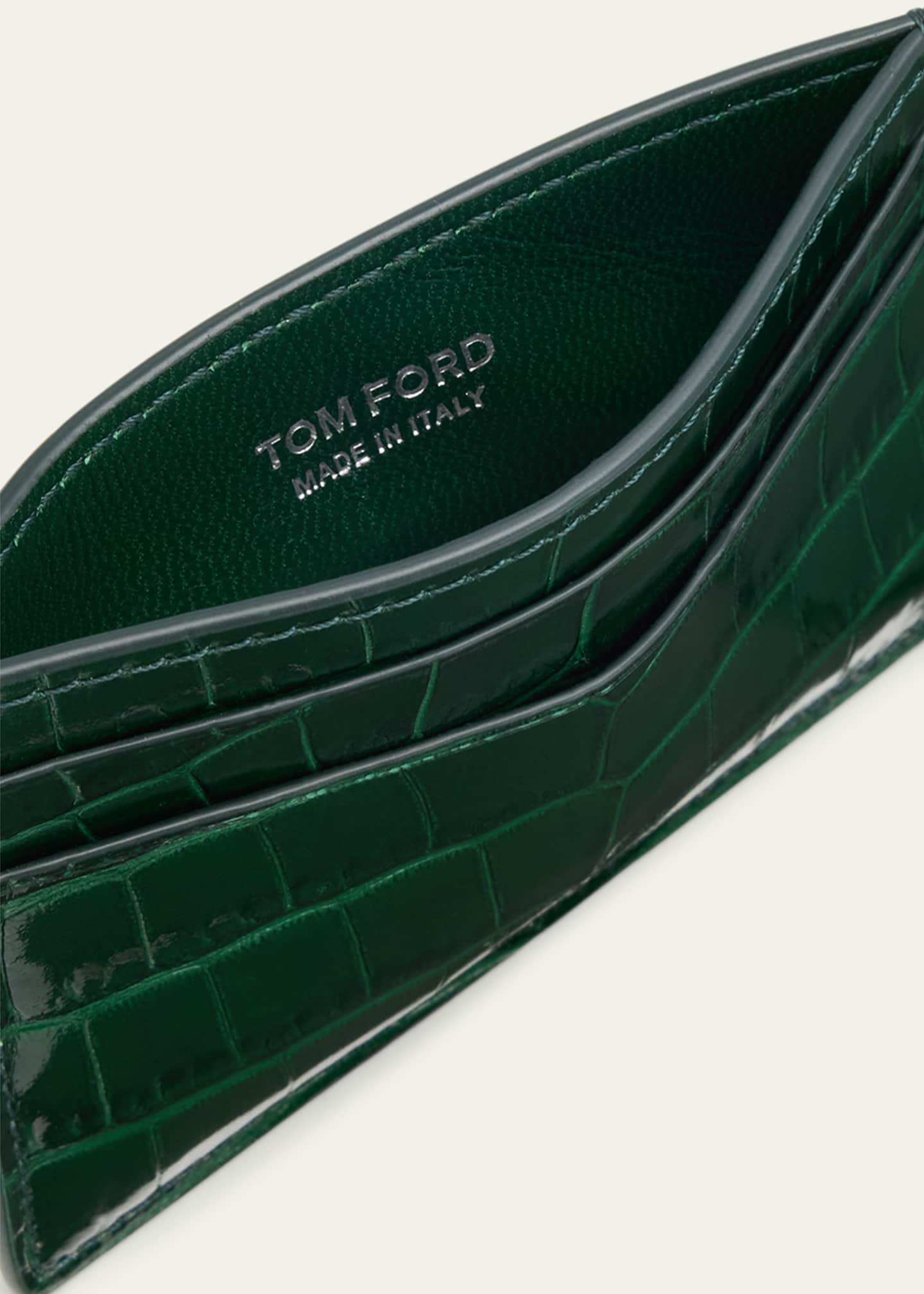 TOM FORD Men's Croc-Effect Money Clip Card Holder - Bergdorf Goodman