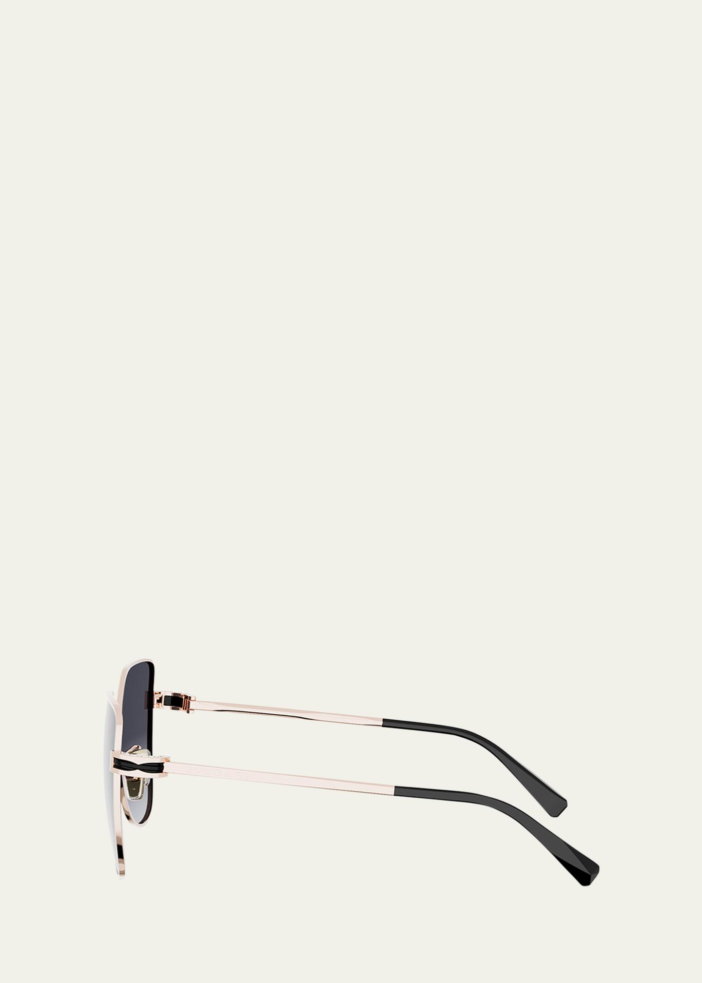 BVLGARI B.zero1 Metal Square Sunglasses - Bergdorf Goodman
