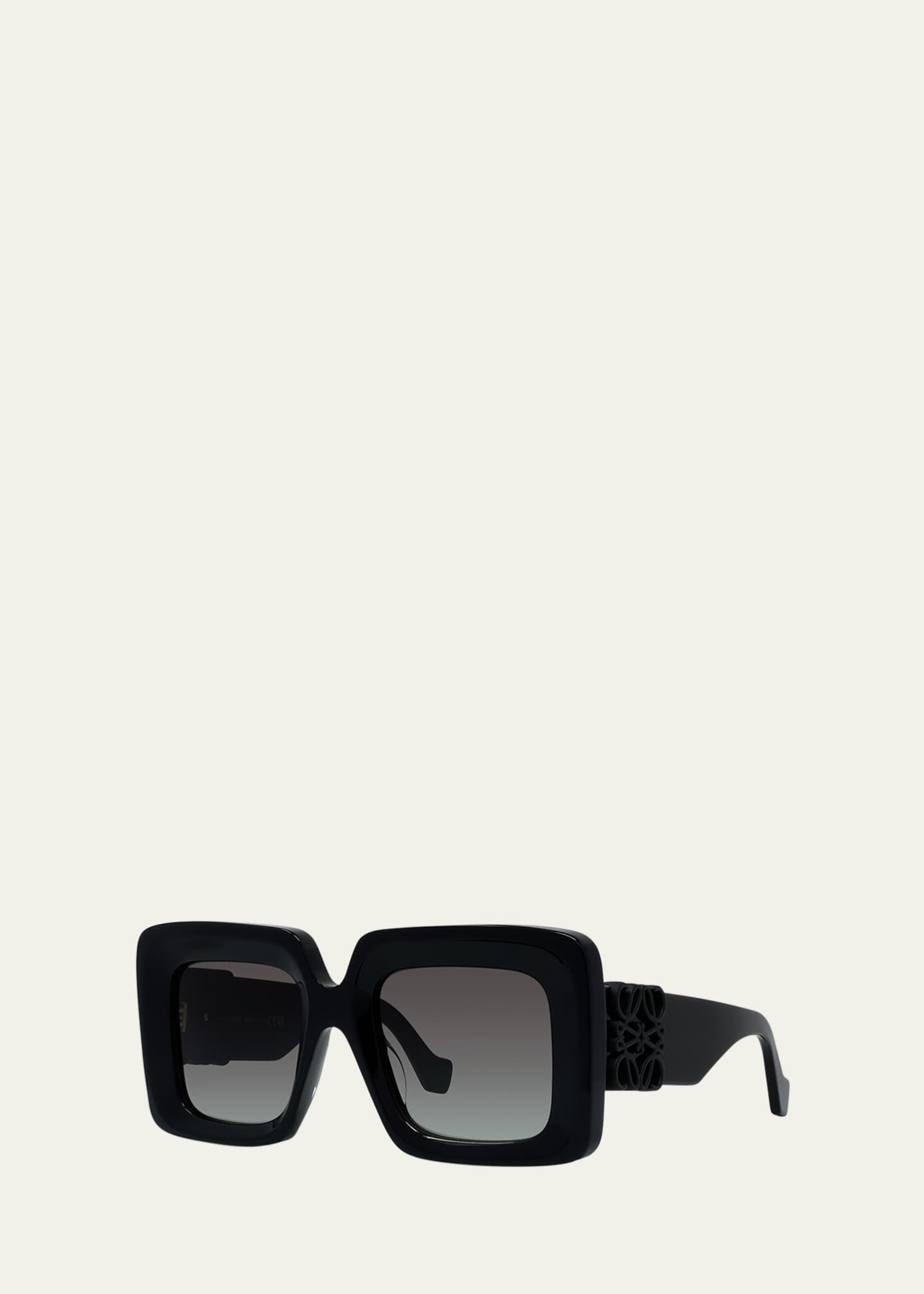 Loewe Anagram 51mm Oversized Square Sunglasses - Bergdorf Goodman
