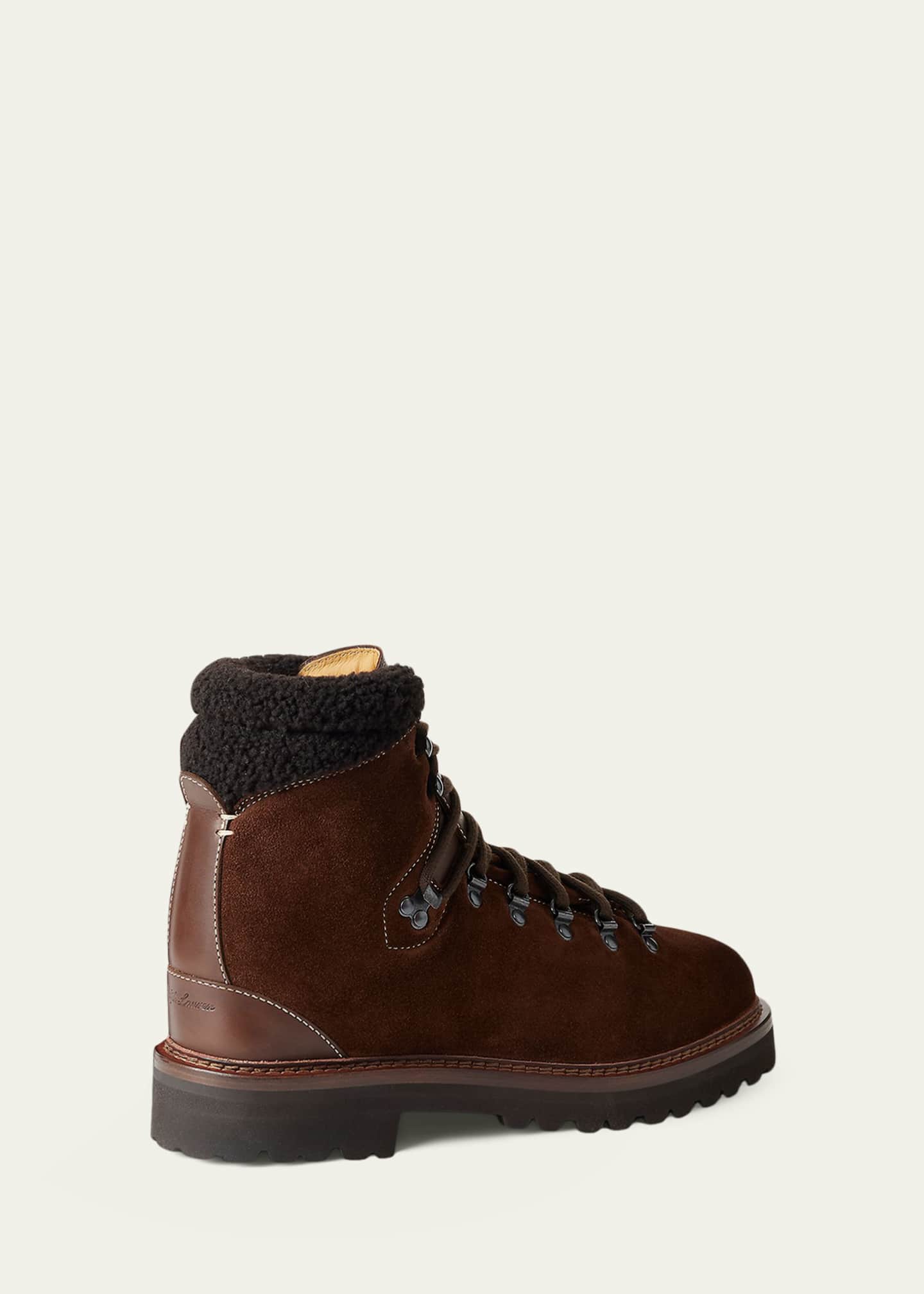 Ralph Lauren ブーツ Ralph Lauren Purple Label Men's Cortina Suede Shearling-Collar