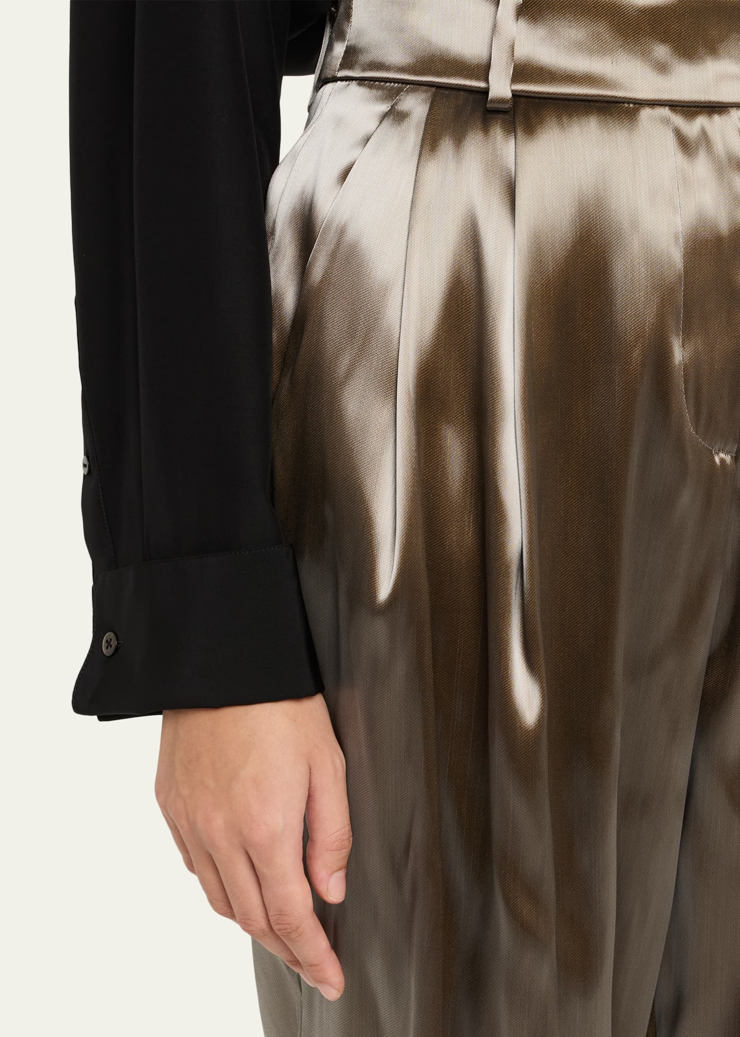 Giorgio Armani Liquid Silk Trousers - Bergdorf Goodman