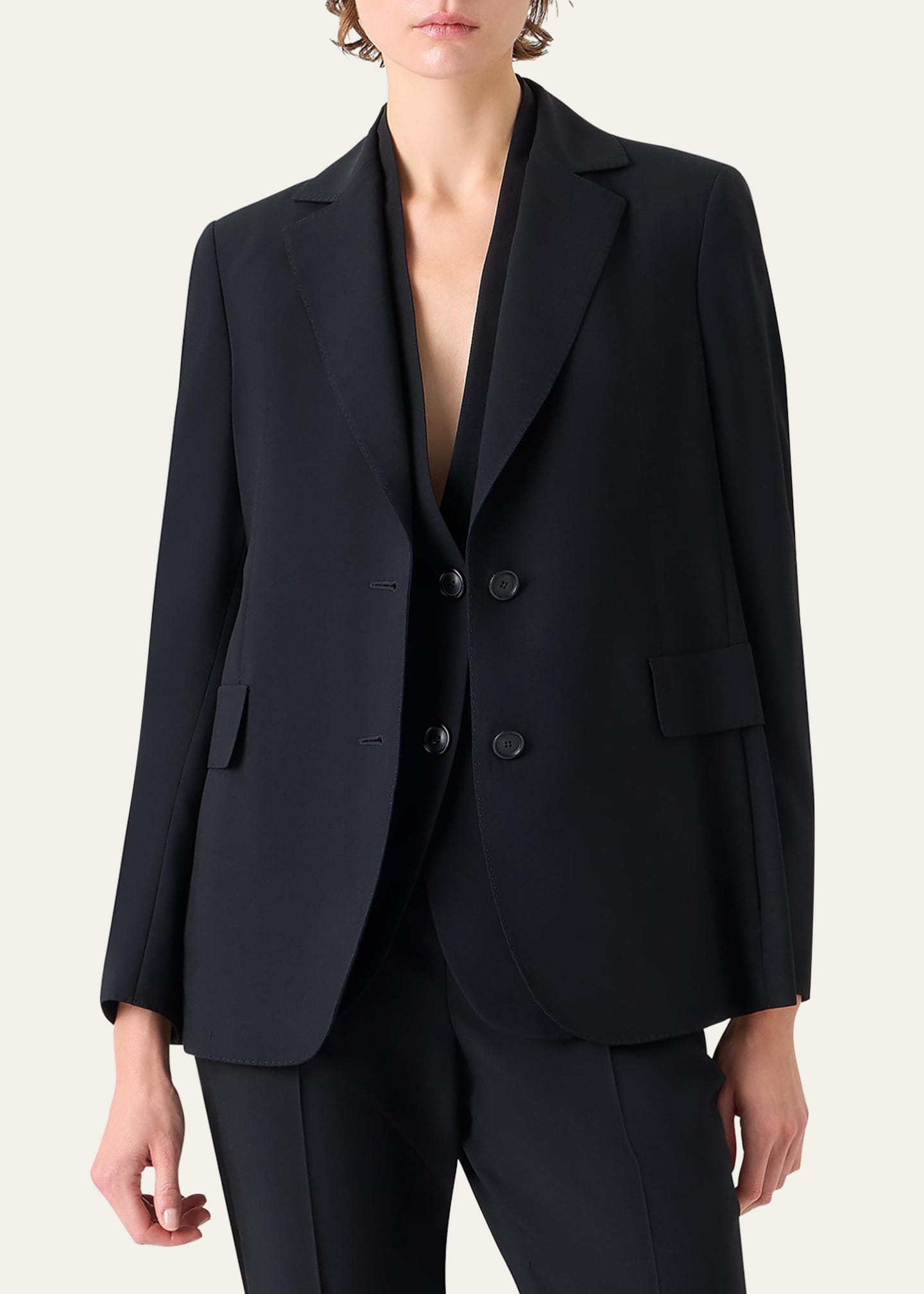 Akris Malik Cool Wool Single-Breasted Jacket - Bergdorf Goodman