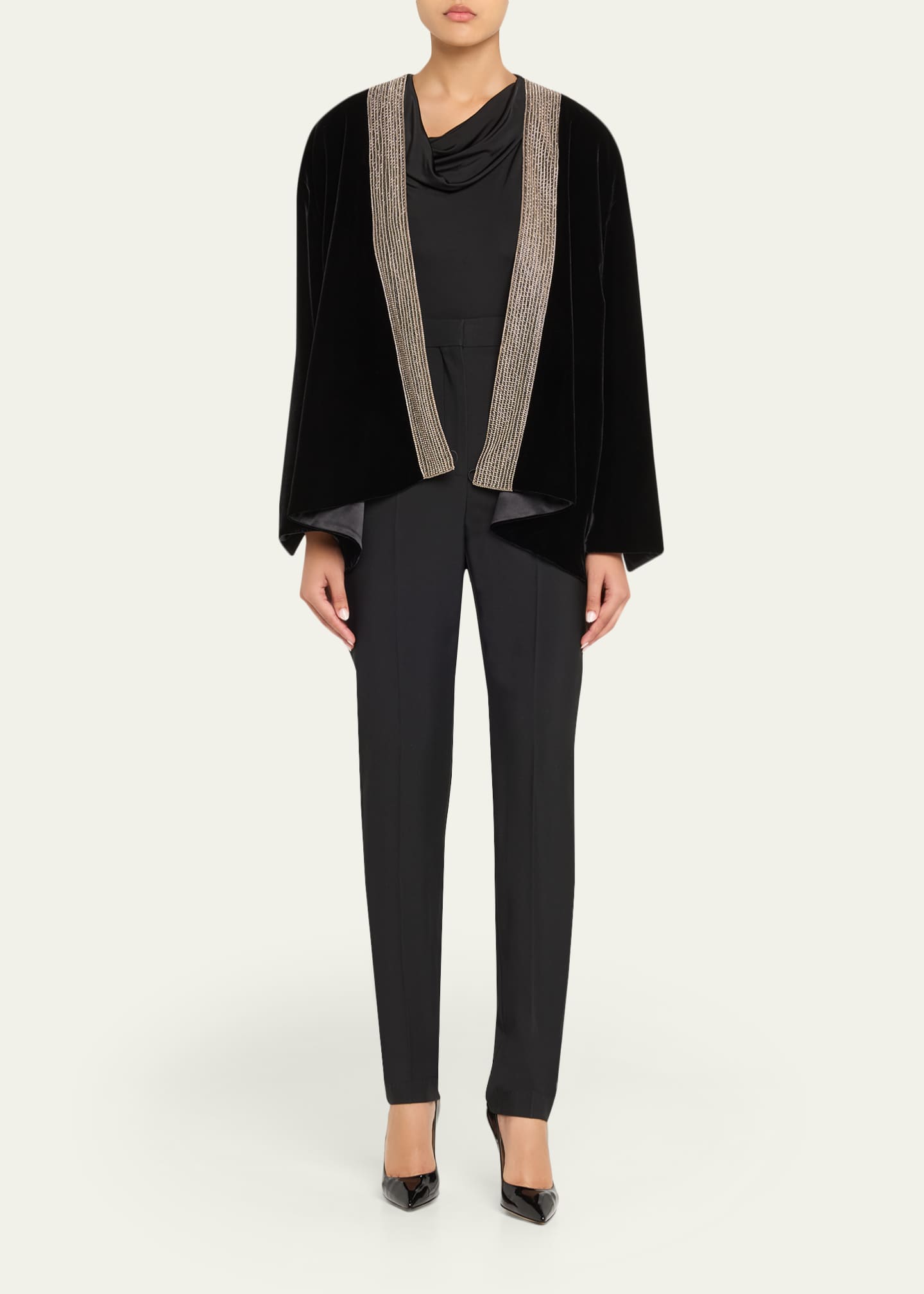 Giorgio Armani Crystal Embroidered Velvet Jacket - Bergdorf Goodman