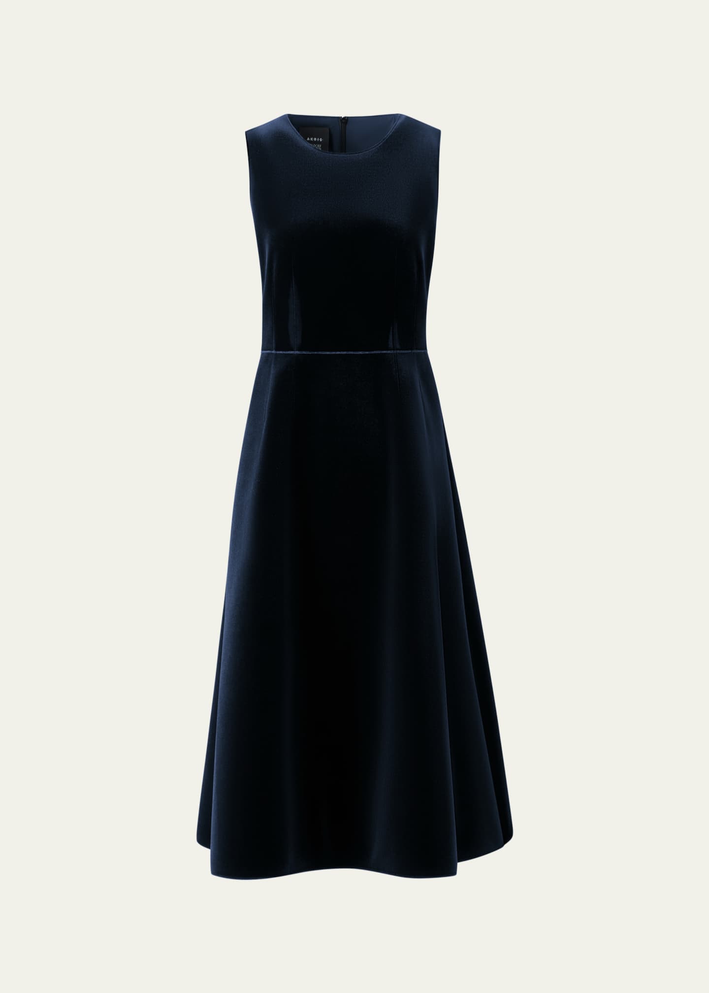 akris cocktail dresses Cotton Silk Cocktail Dress with Waves Black / 4
