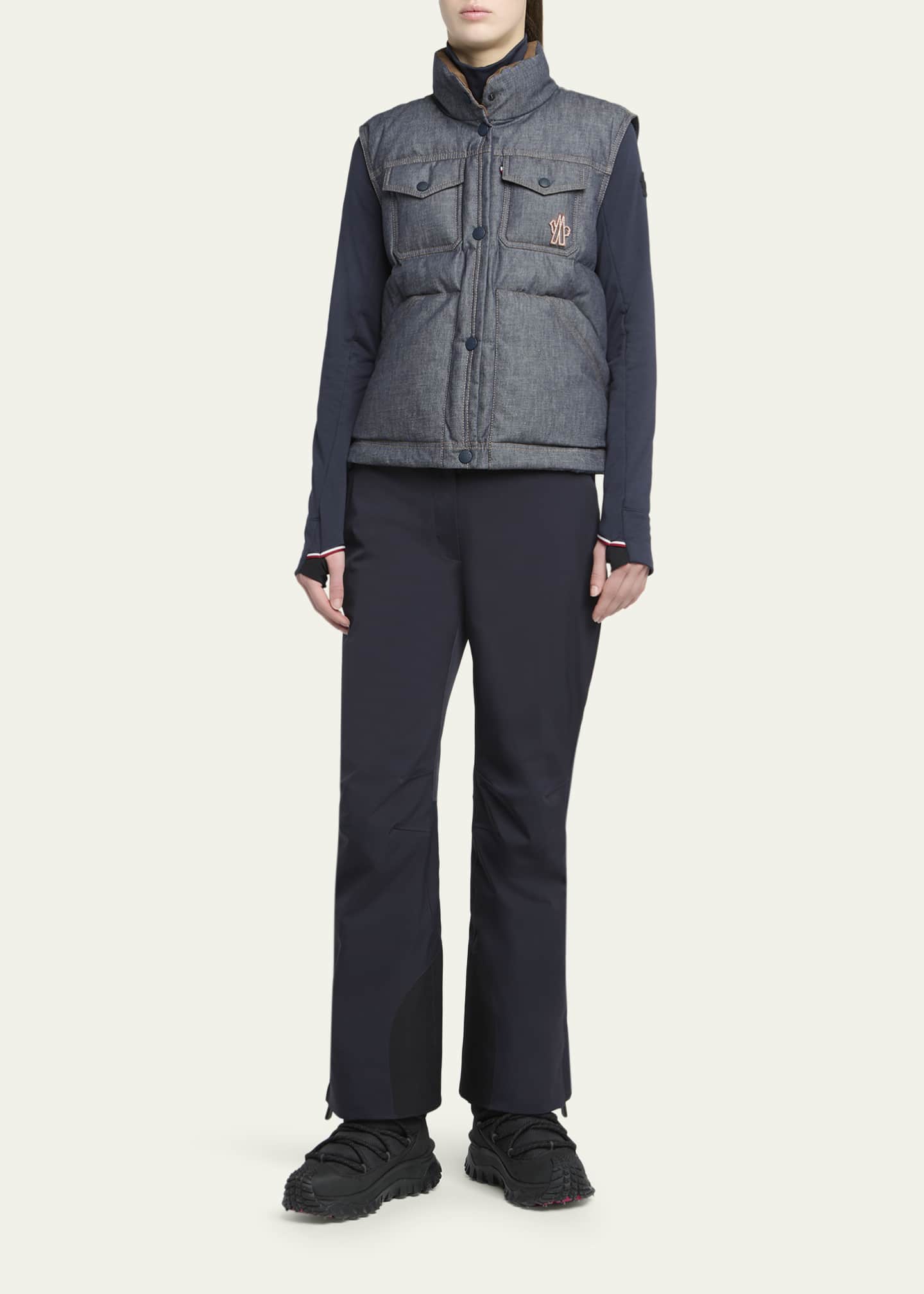 Moncler Grenoble Knysna Denim Down Vest - Bergdorf Goodman