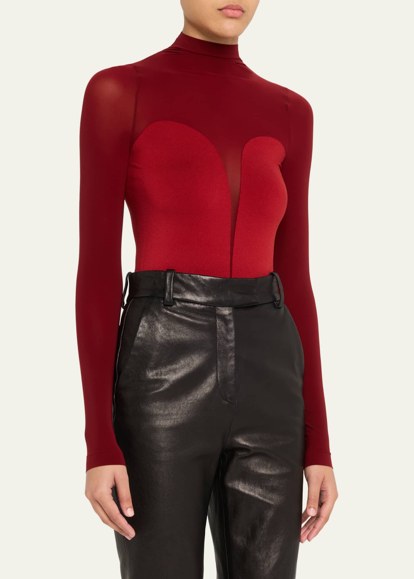 Wolford Corset-Effect Long-Sleeve Bodysuit - Bergdorf Goodman