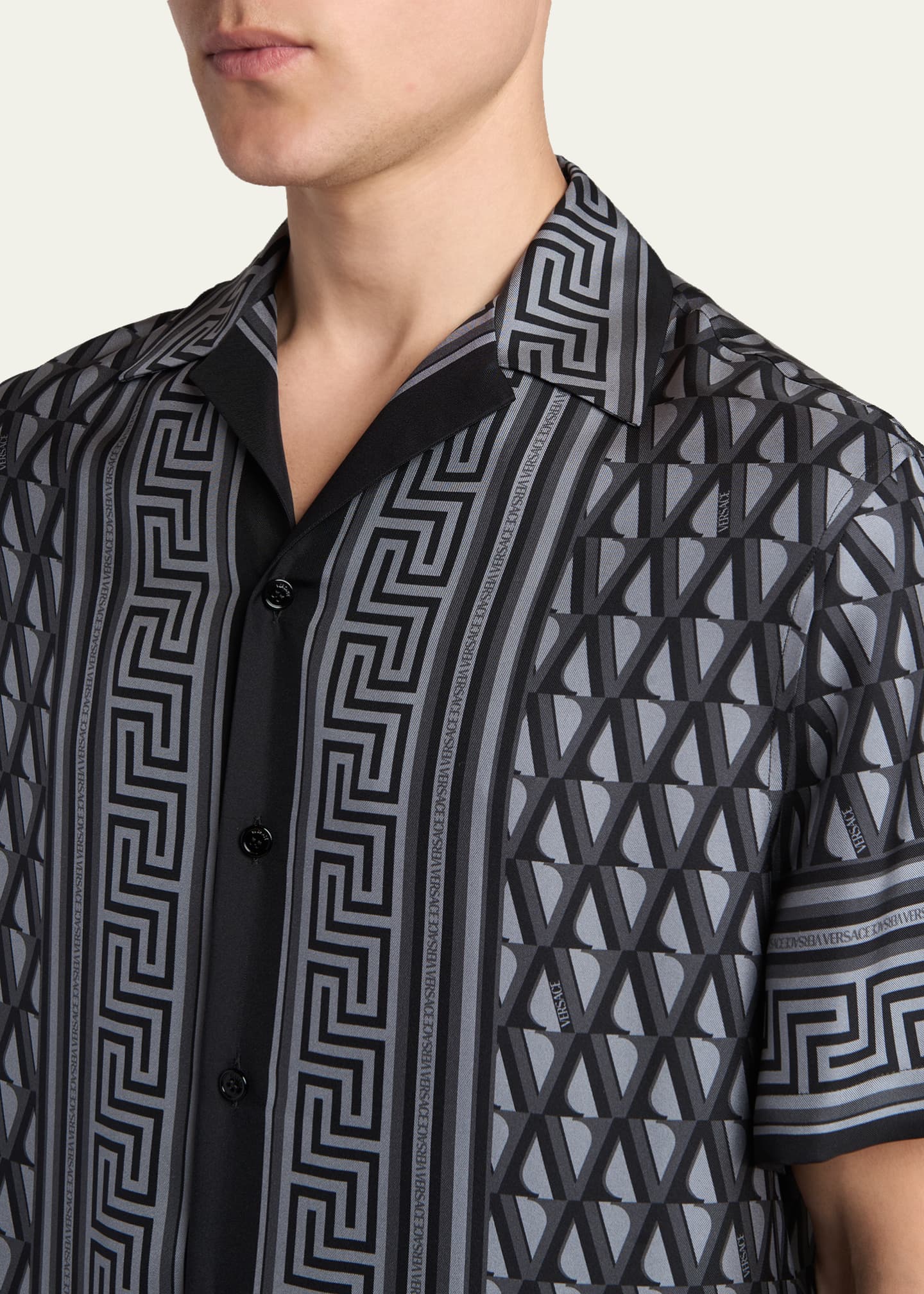 men short sleeve dress shirt Classic Short-Sleeve Coufran Shirt Black