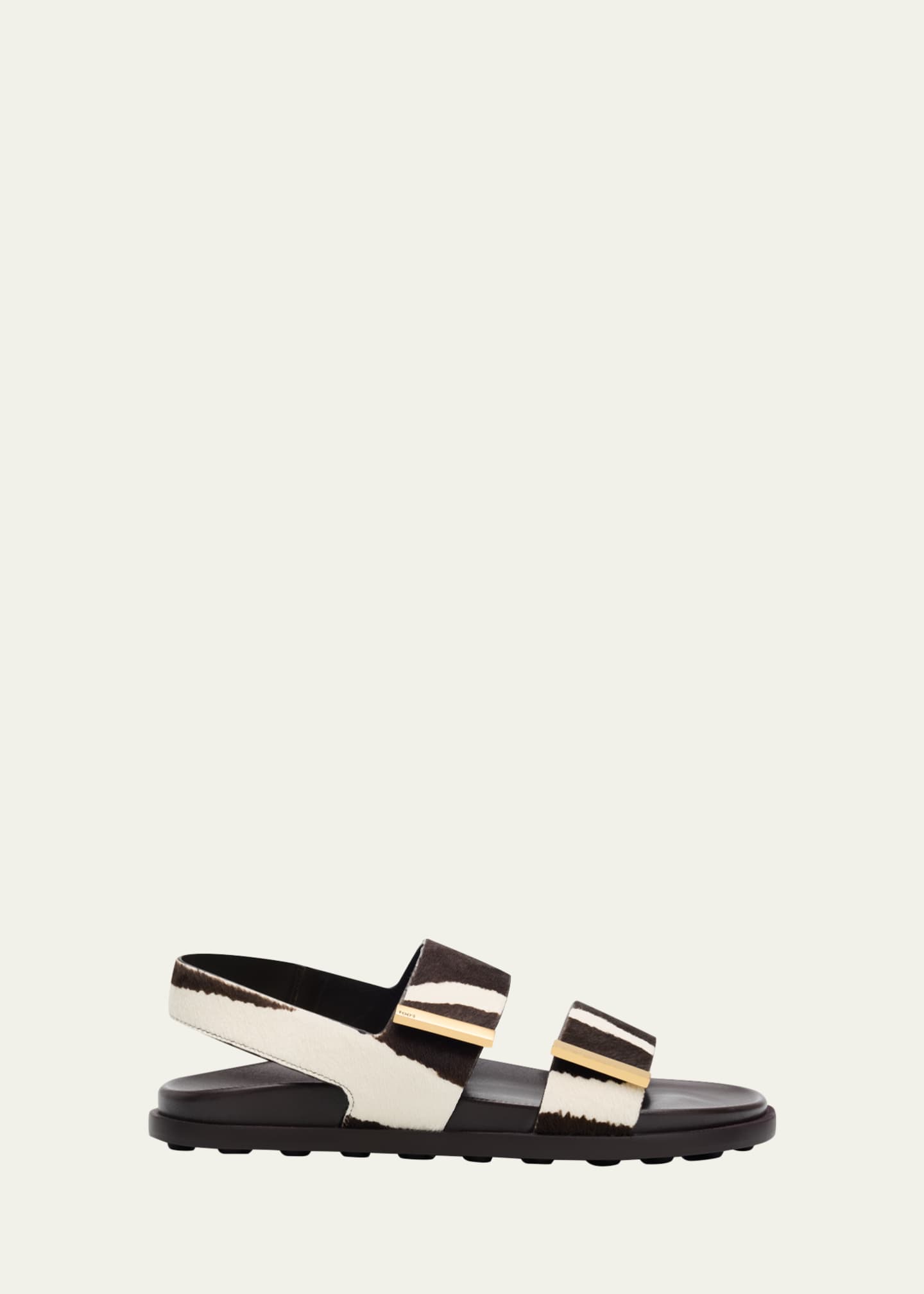 Tod's Zebra-Printed Calf Hair Slingback Sandals - Bergdorf Goodman