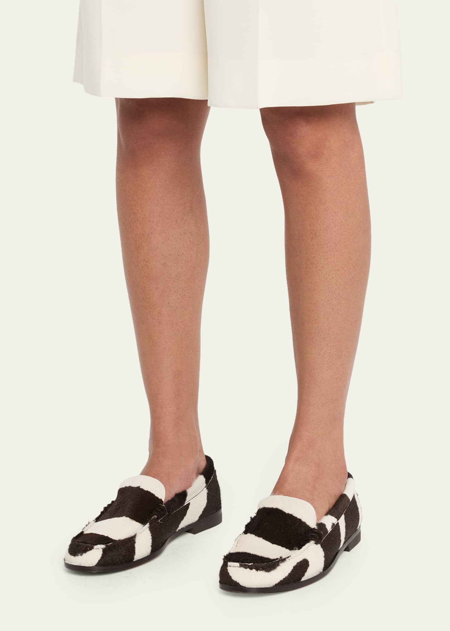 Tod's Metal Dots Zebra-Printed Calf Hair Loafers - Bergdorf Goodman