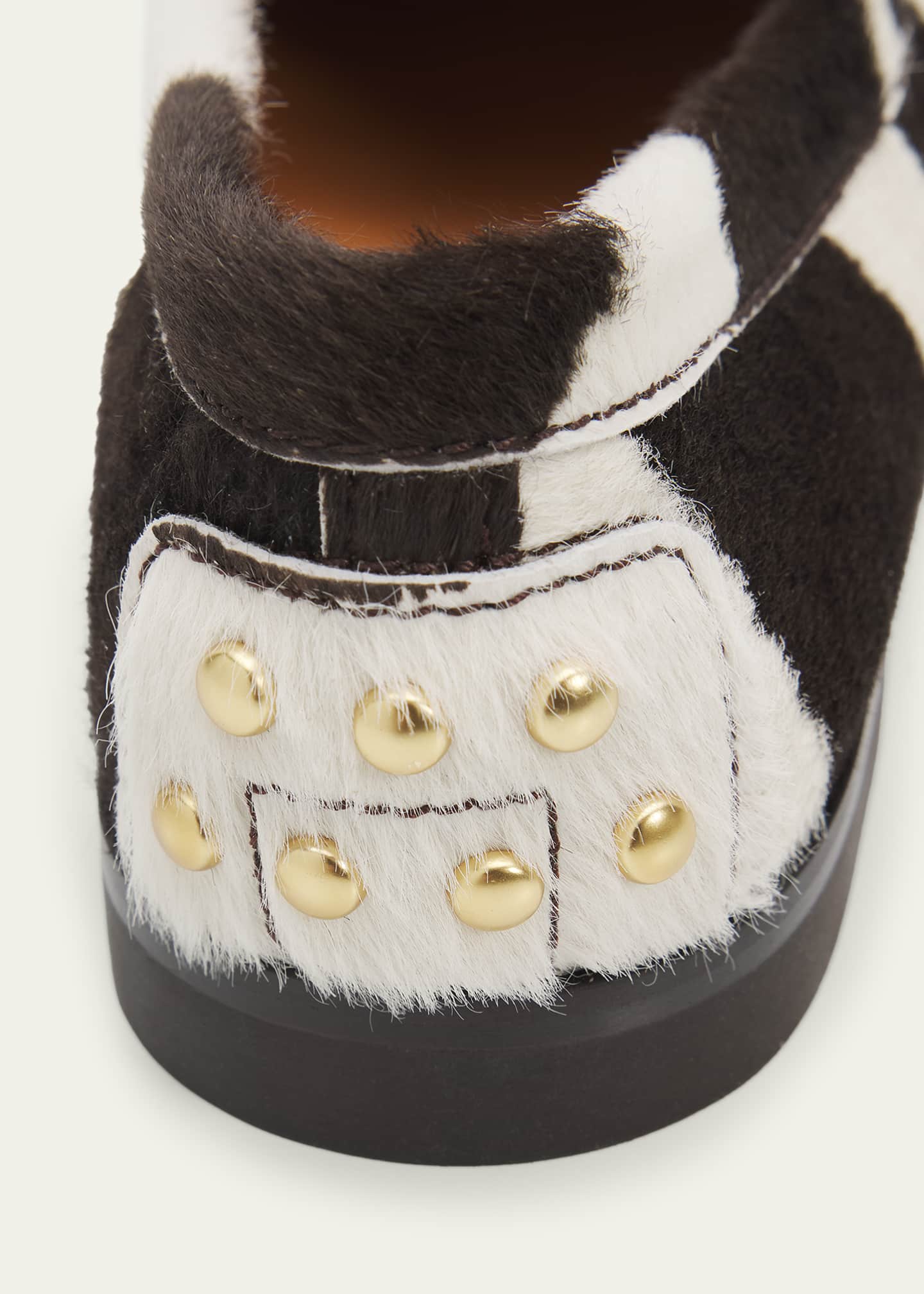 Tod's Metal Dots Zebra-Printed Calf Hair Loafers - Bergdorf Goodman