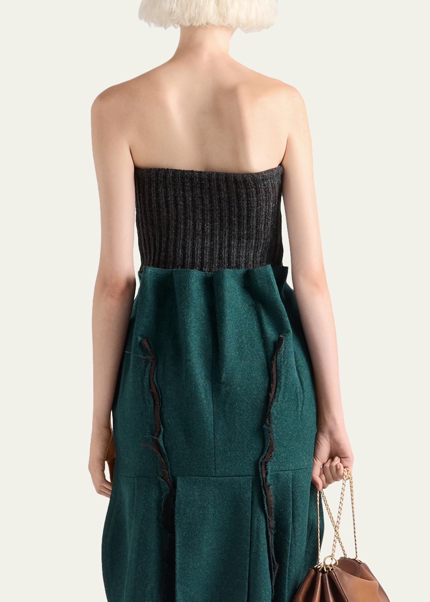 Prada Cashmere & Wool Bandeau Top with Brooch - Bergdorf Goodman
