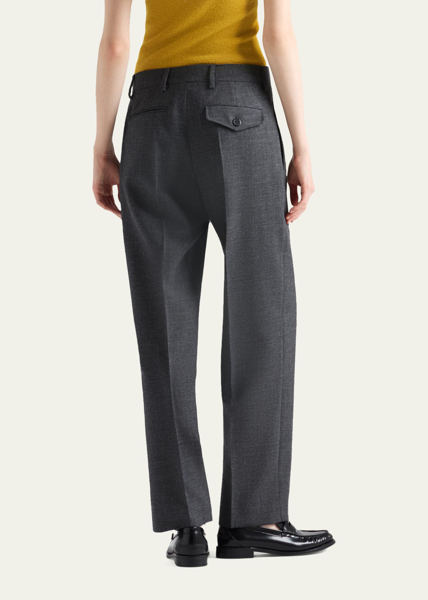 パンツ Archive PRADA wide slacks Prada Rush Stitch Pants - Bergdorf Goodman