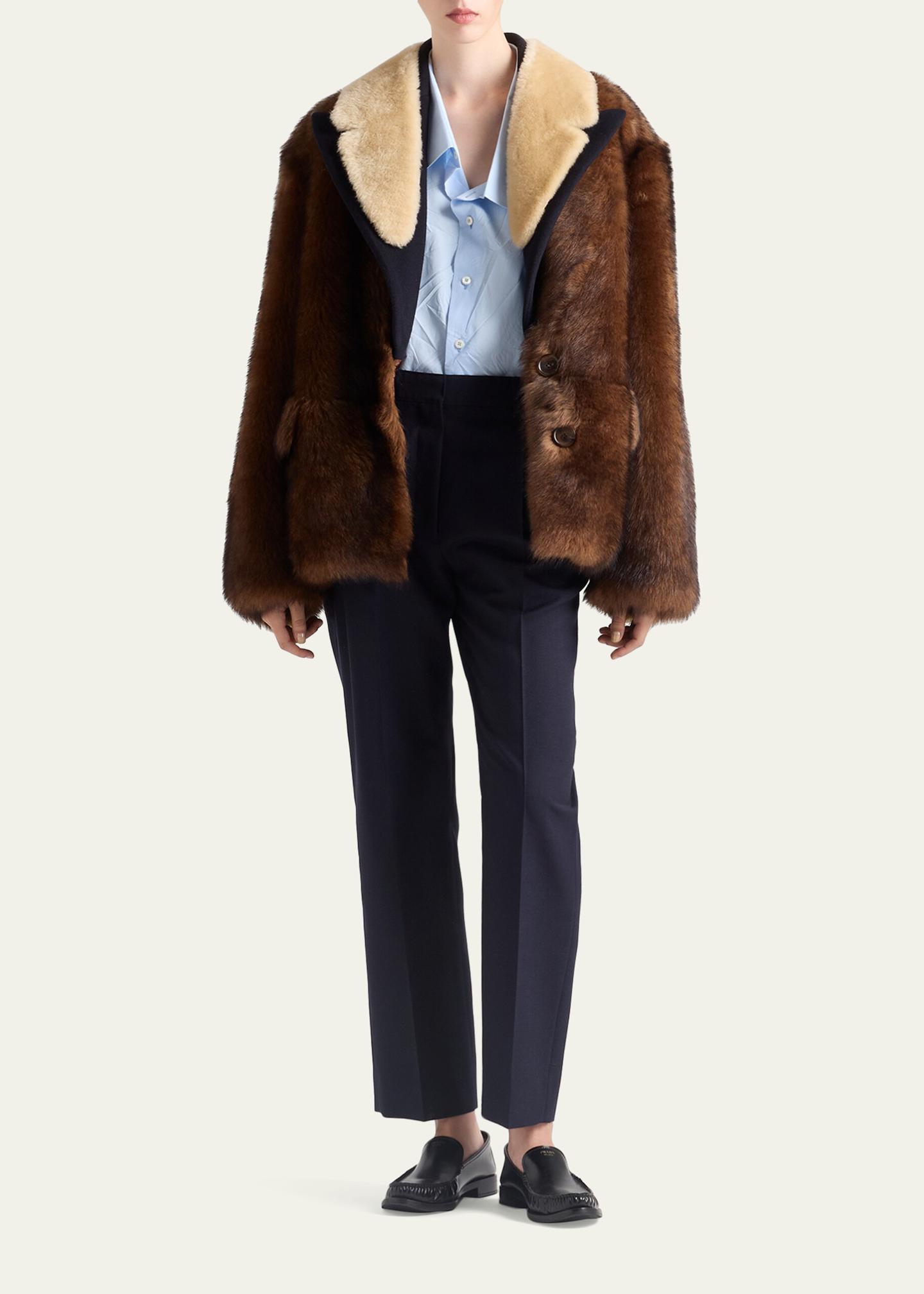 Prada Asymmetric Poplin Button-Down Shirt - Bergdorf Goodman