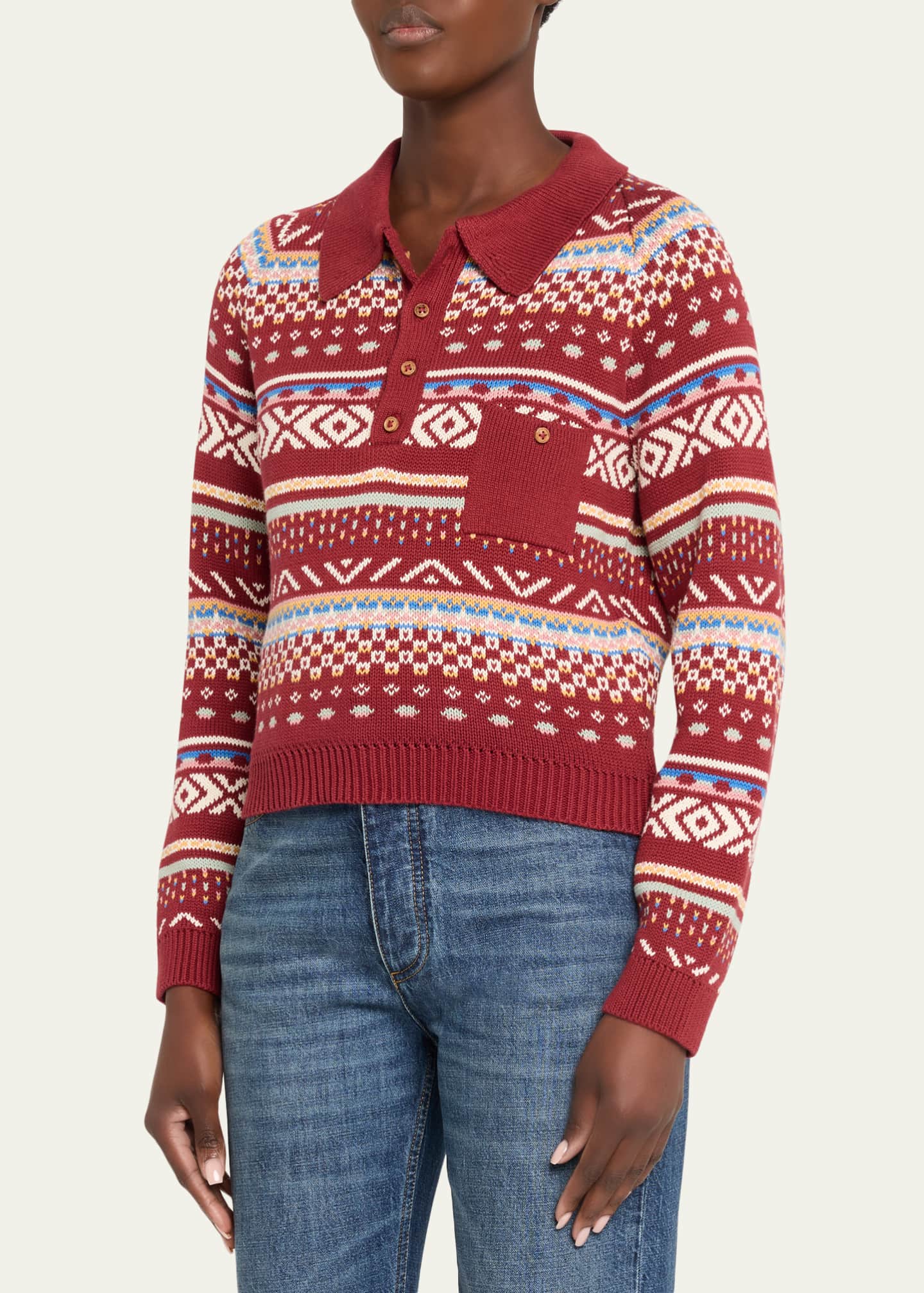 Alix of Bohemia Liza Fairisle Raglan Sweater - Bergdorf Goodman