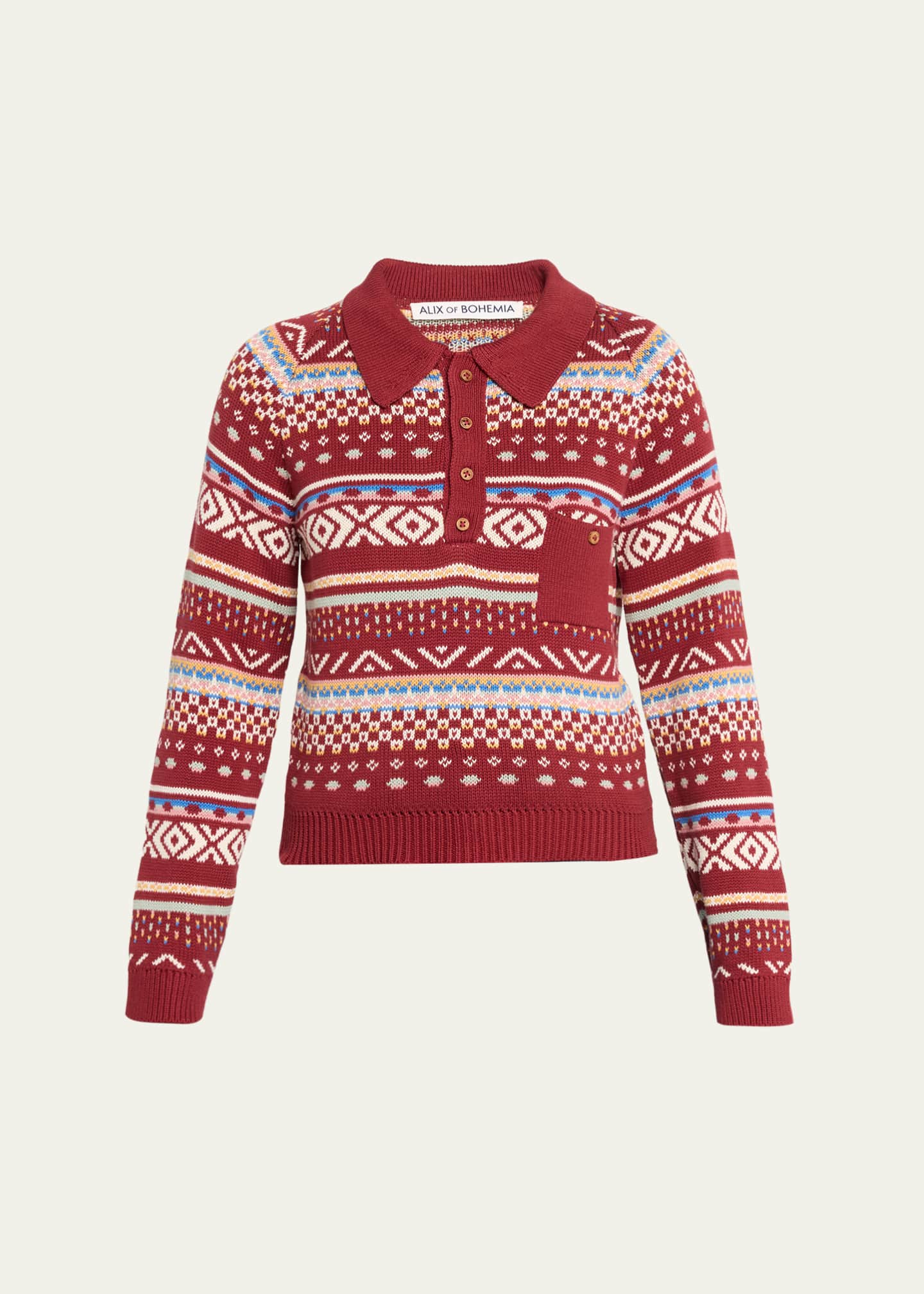 Alix of Bohemia Liza Fairisle Raglan Sweater - Bergdorf Goodman