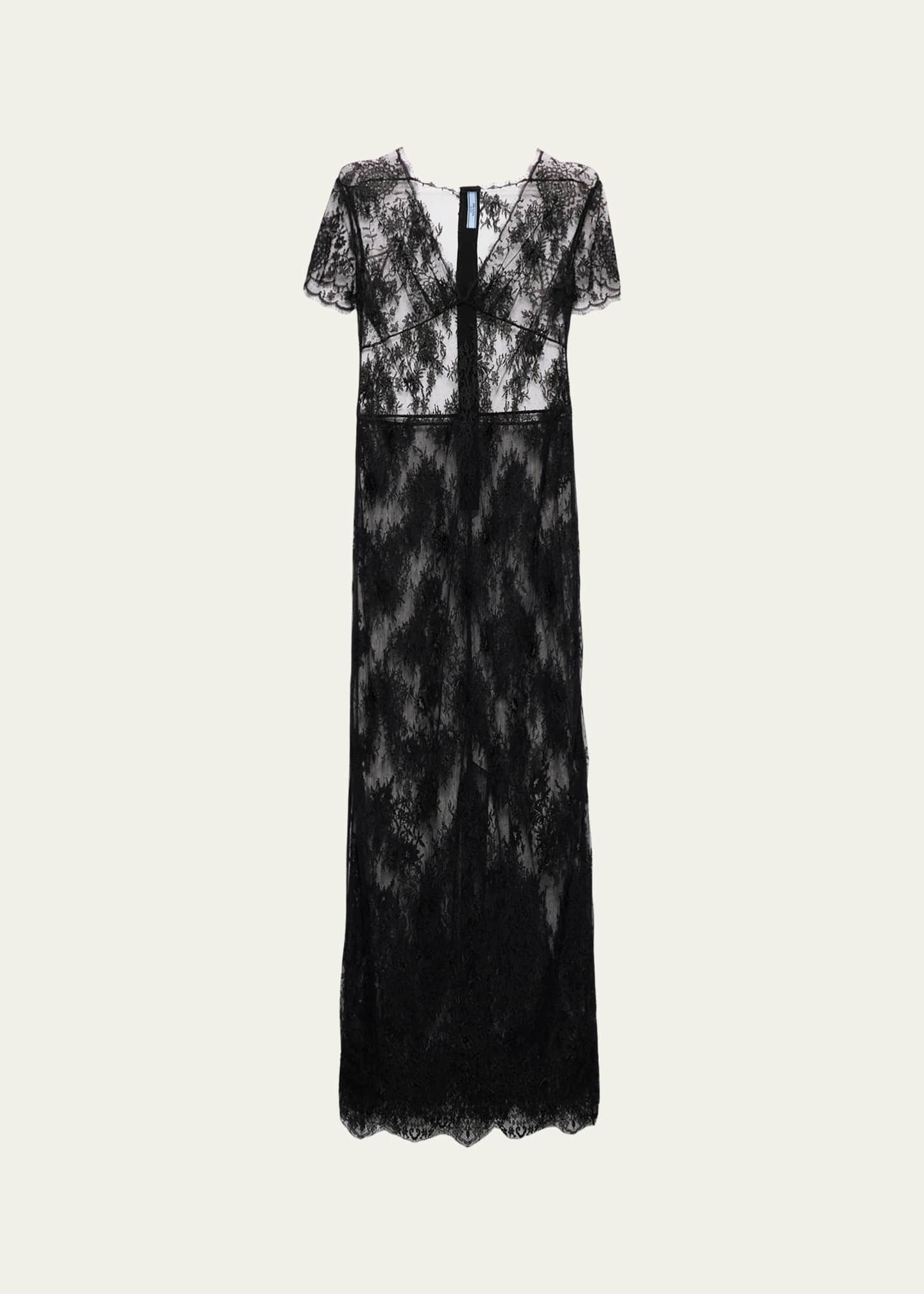 prada black lace dress Prada Lace Dress, Woman, Black, Size 38