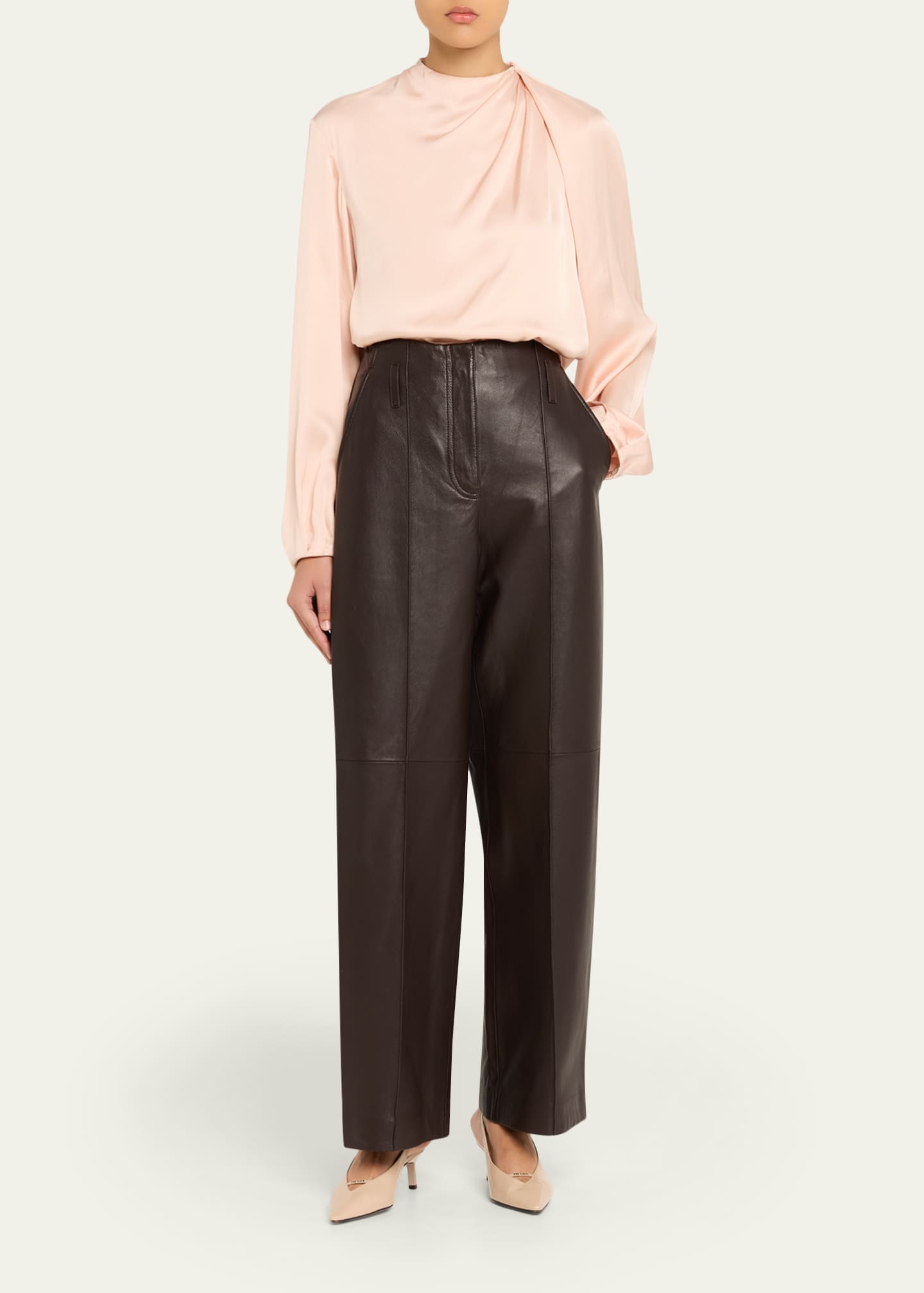 パンツ archive COMME CA docking leather pants A.L.C. Liam Leather Pants - Bergdorf Goodman