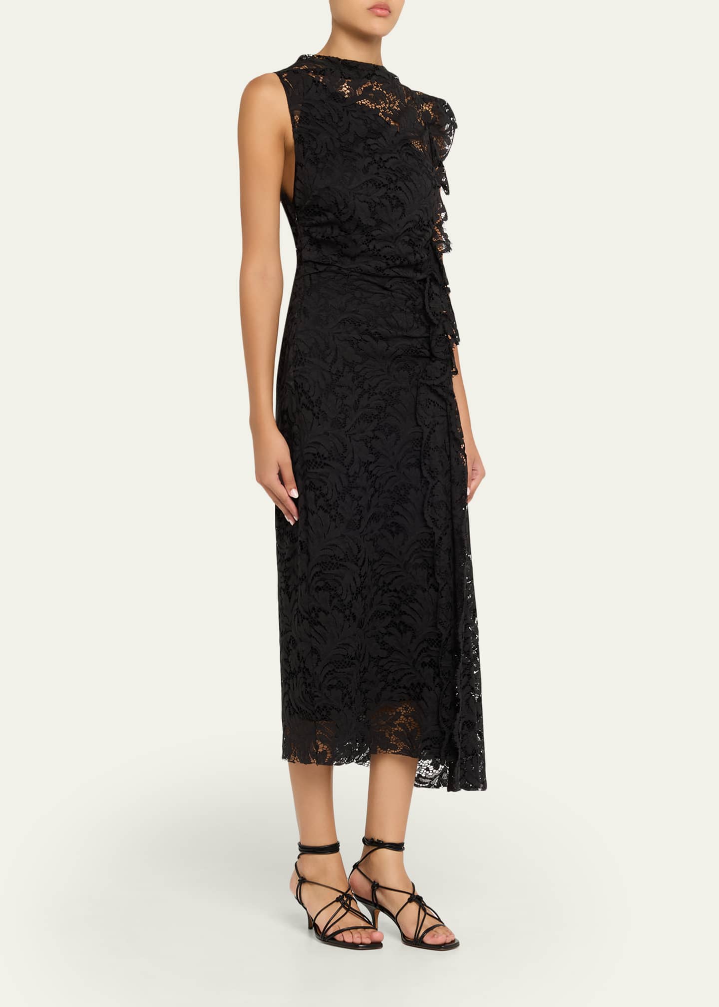 chinese dress ladies Luna Satin and Lace Midi Dress