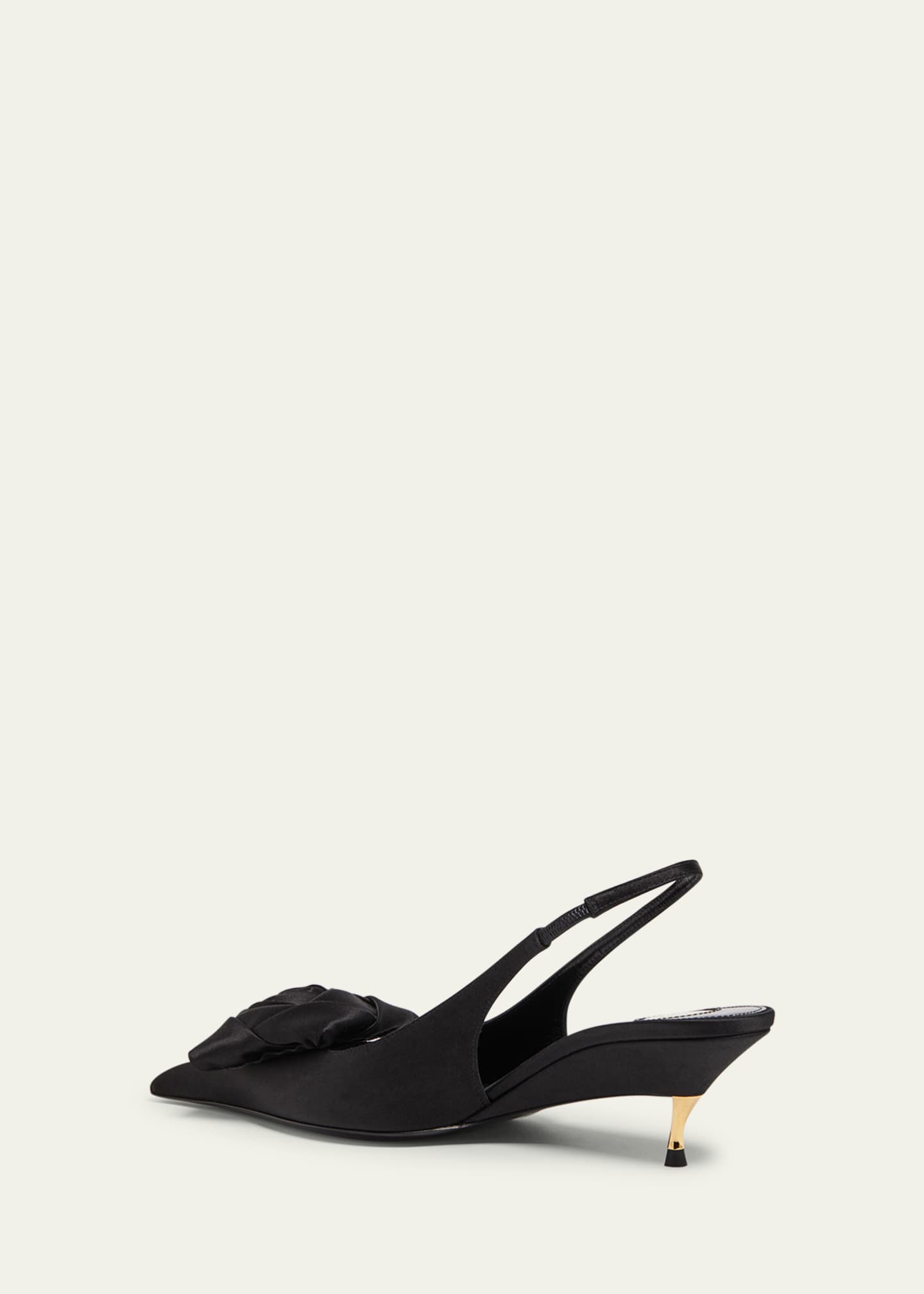 50mm Dakota Rose Satin Slingback Pumps